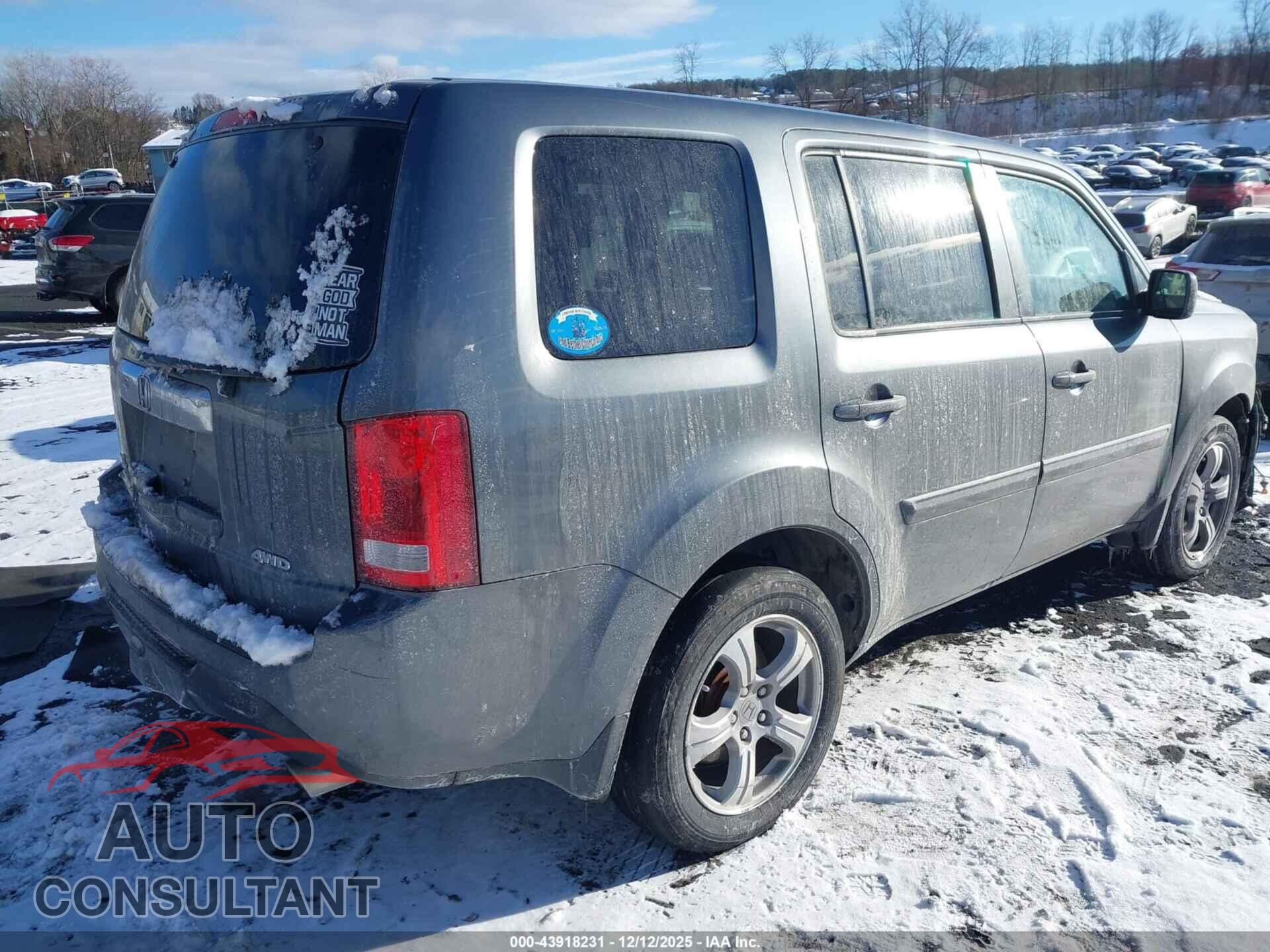 HONDA PILOT 2013 - 5FNYF4H51DB019446