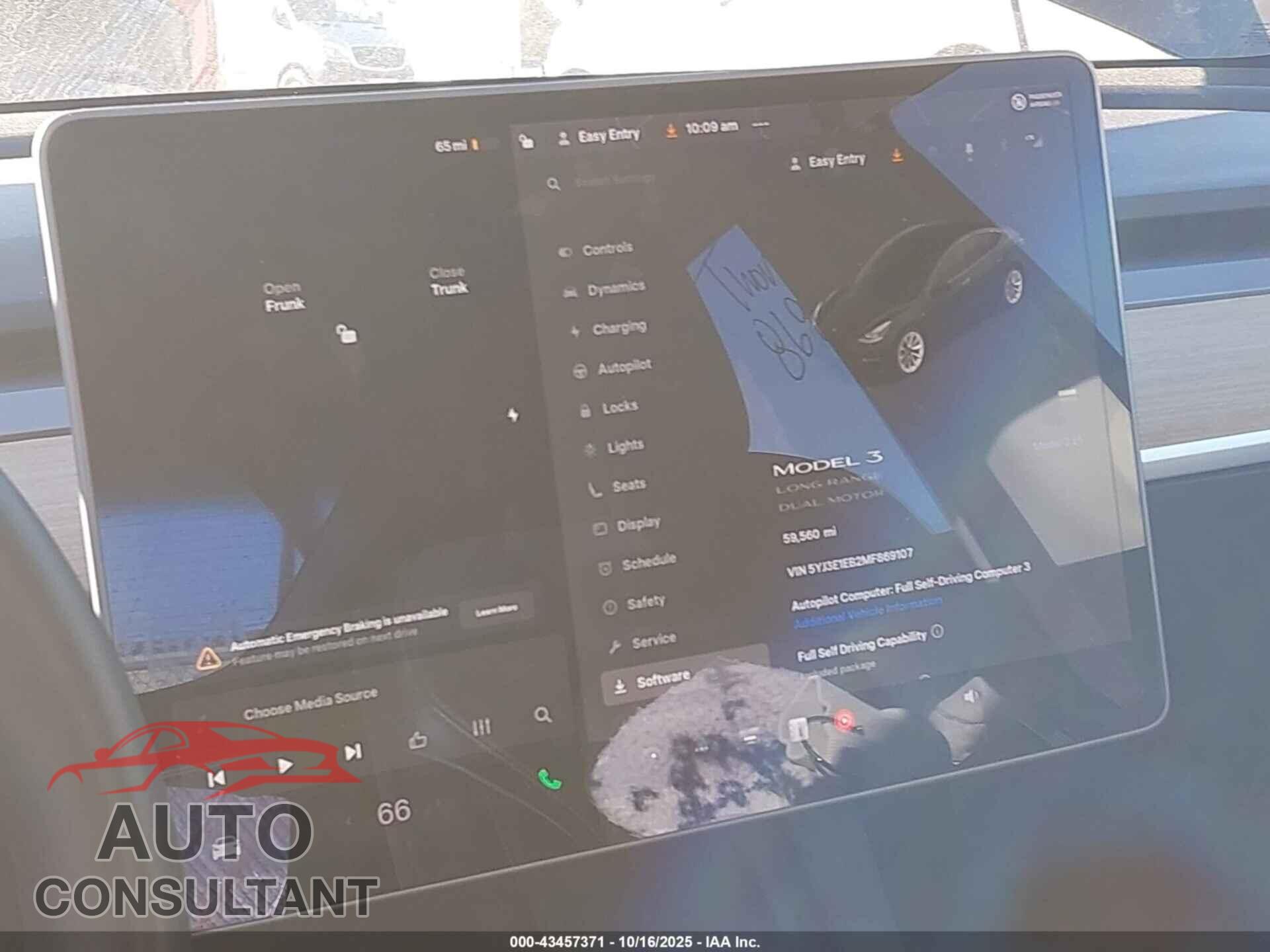 TESLA MODEL 3 2021 - 5YJ3E1EB2MF869107