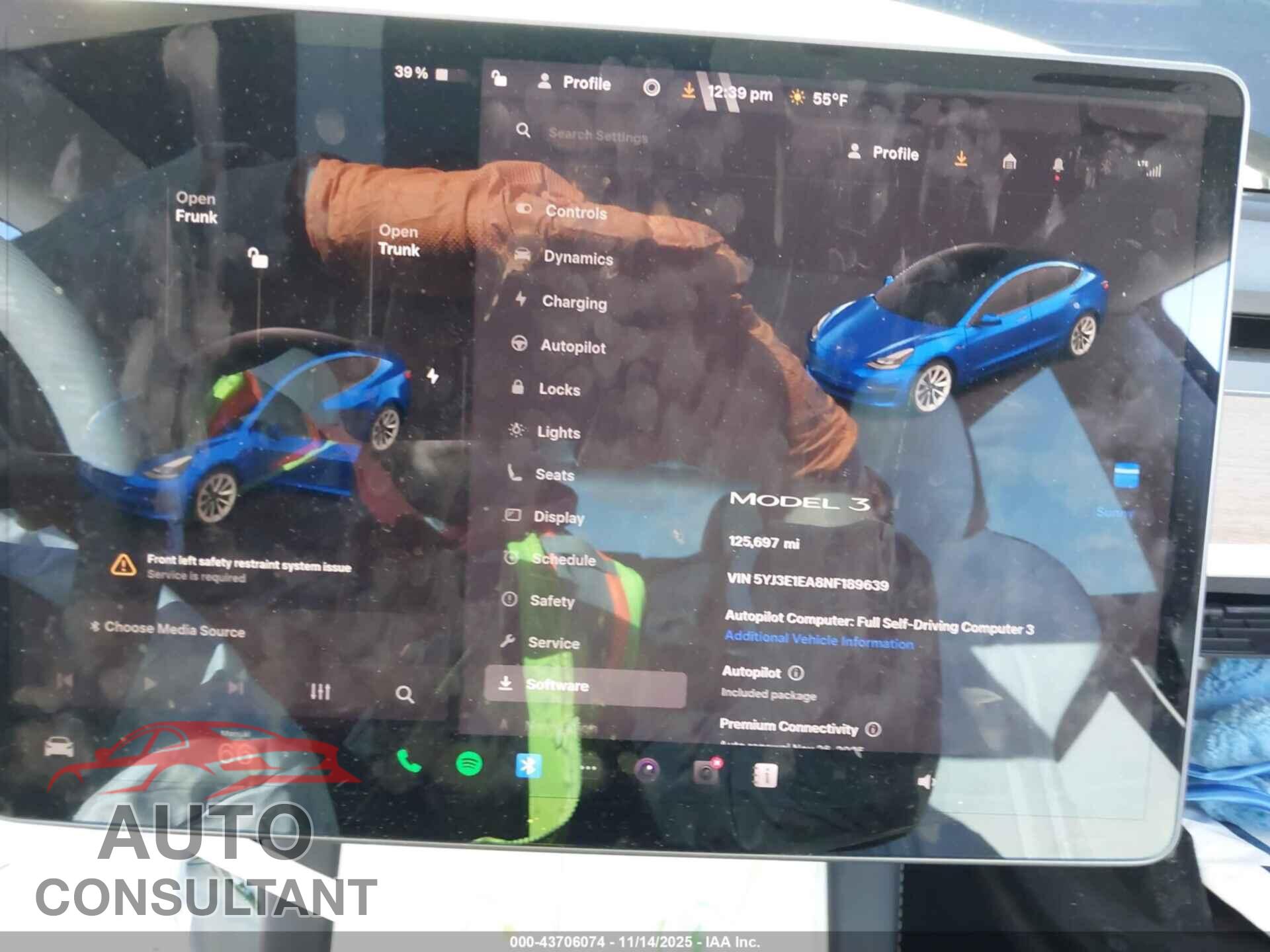 TESLA MODEL 3 2022 - 5YJ3E1EA8NF189639