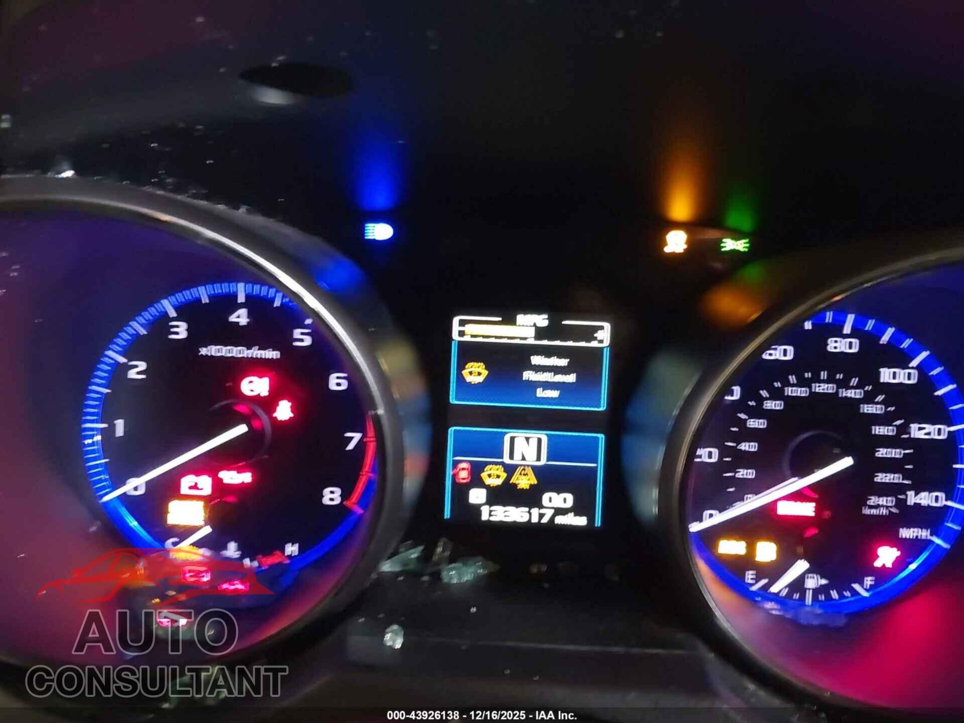 SUBARU OUTBACK 2016 - 4S4BSBLC5G3218315