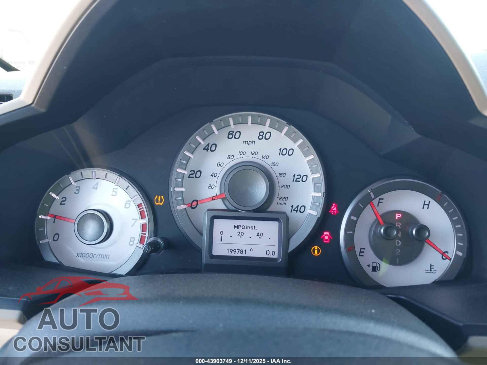 HONDA PILOT 2013 - 5FNYF3H99DB030319