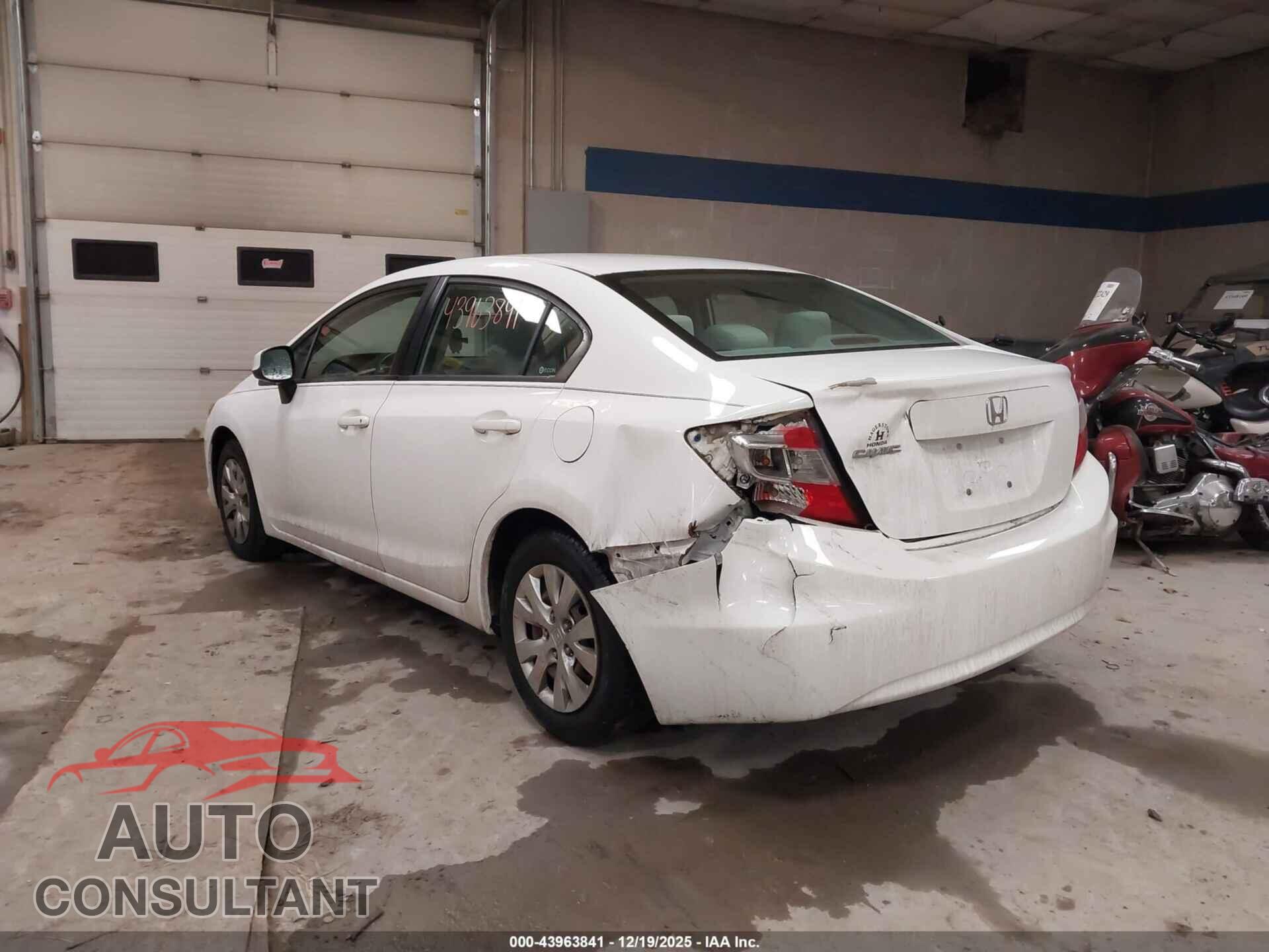 HONDA CIVIC 2012 - 19XFB2F54CE312949