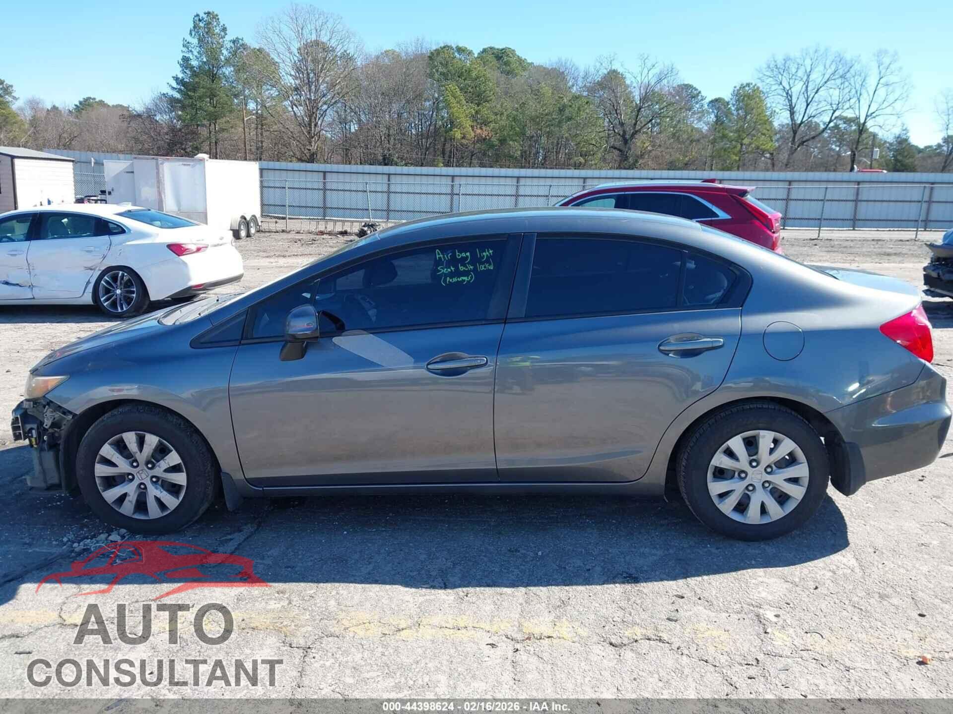 HONDA CIVIC 2012 - 19XFB2F5XCE047096