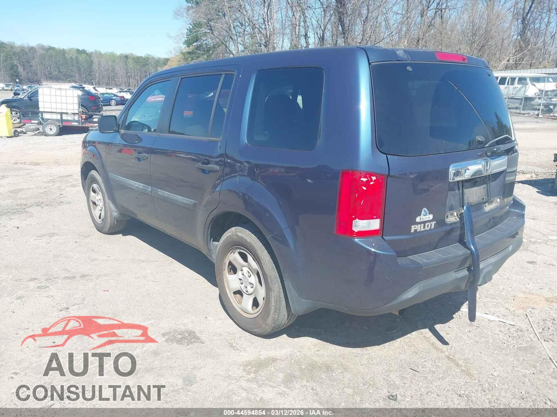 HONDA PILOT 2012 - 5FNYF3H22CB010611