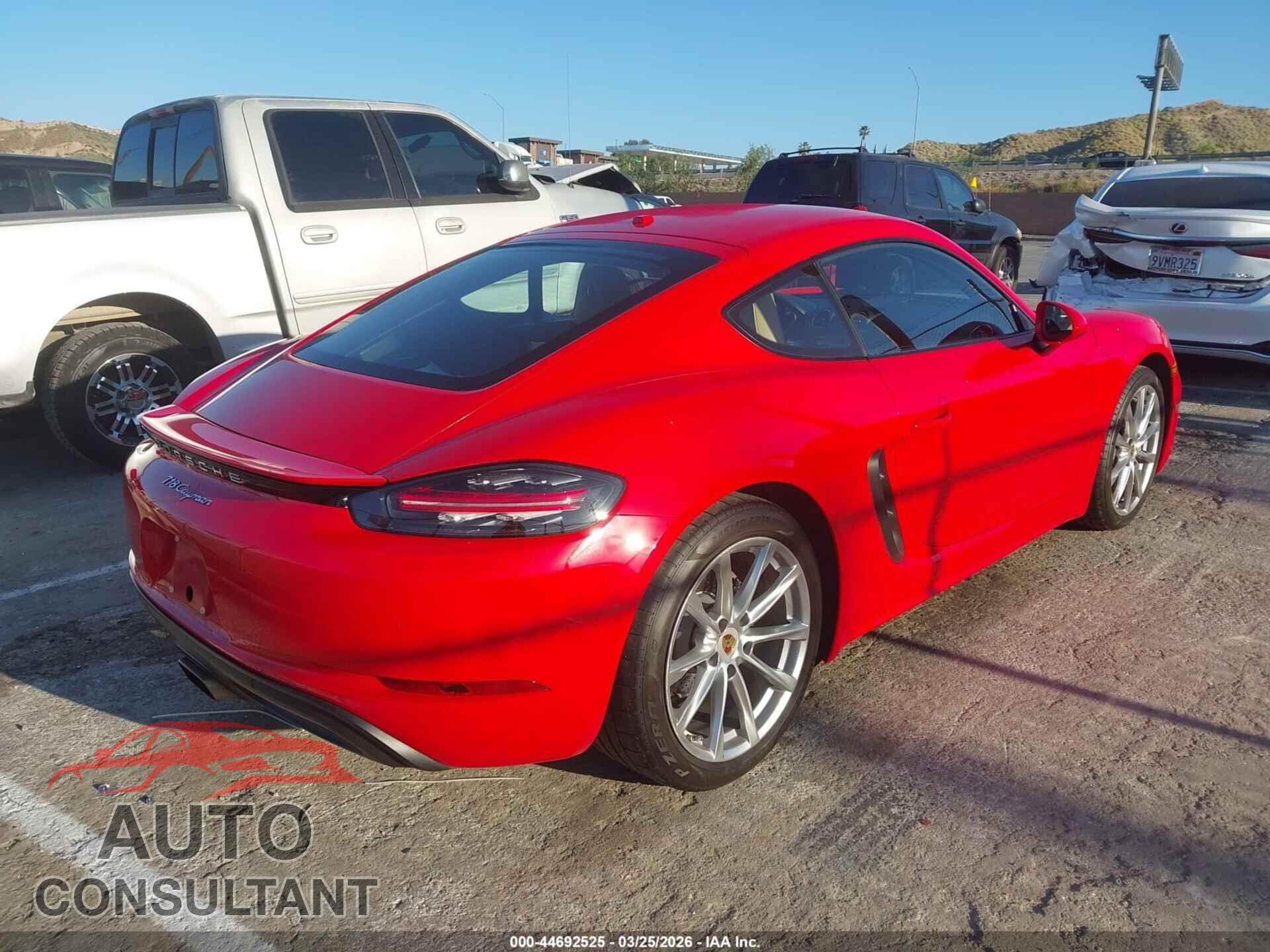 PORSCHE 718 CAYMAN 2019 - WP0AA2A82KS260912