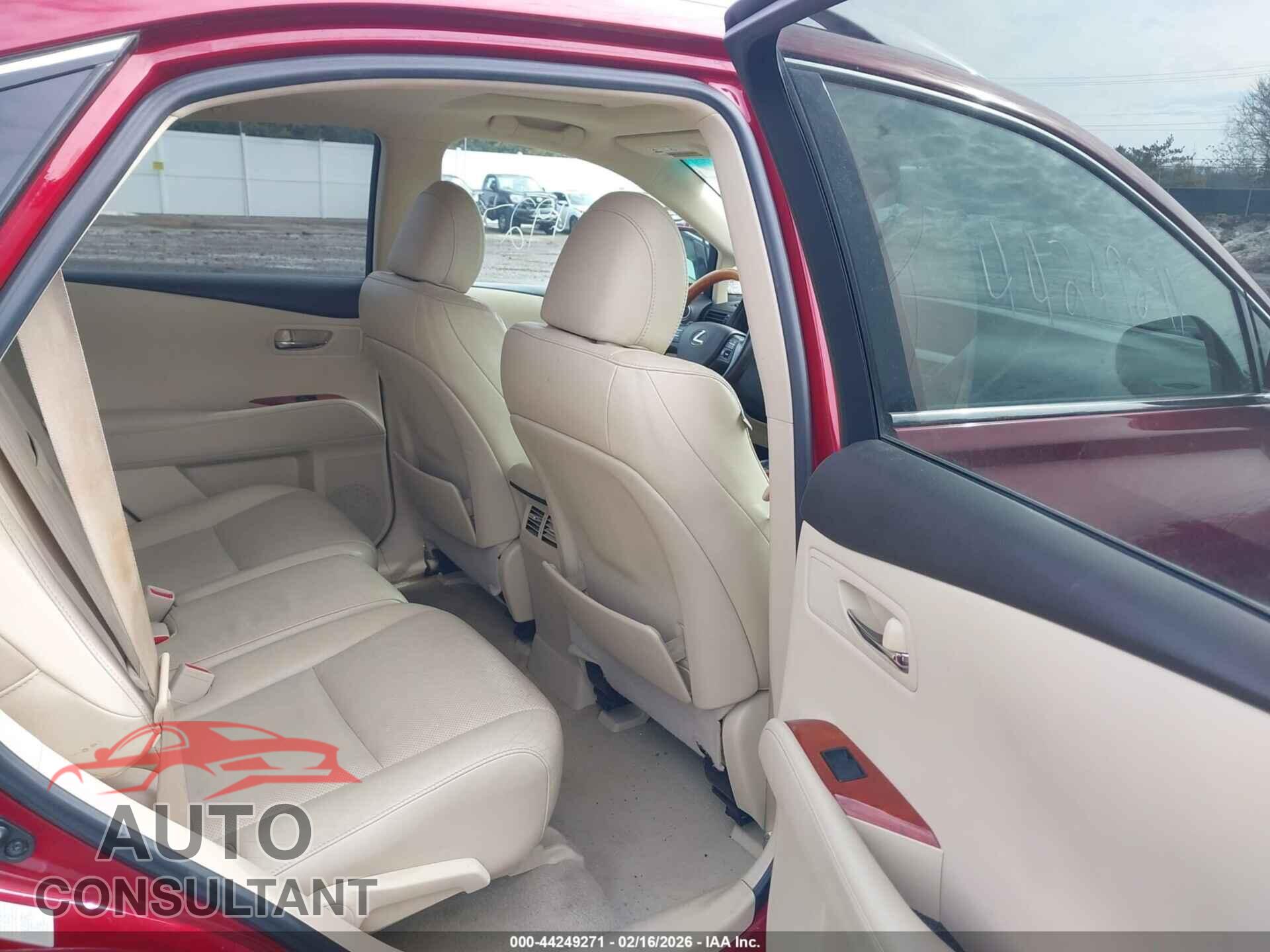 LEXUS RX 350 2010 - 2T2BK1BA0AC038930