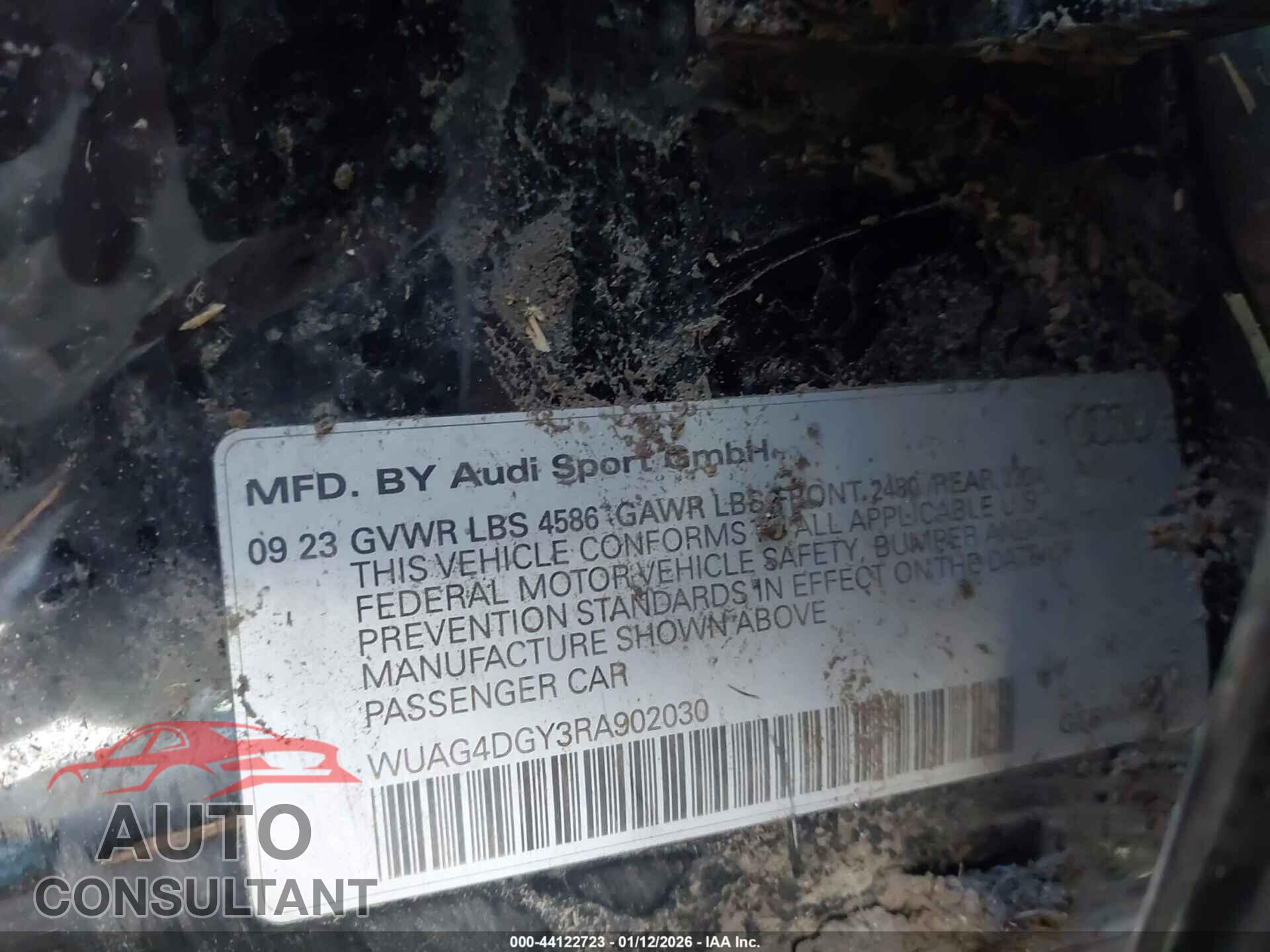 AUDI RS 3 2024 - WUAG4DGY3RA902030