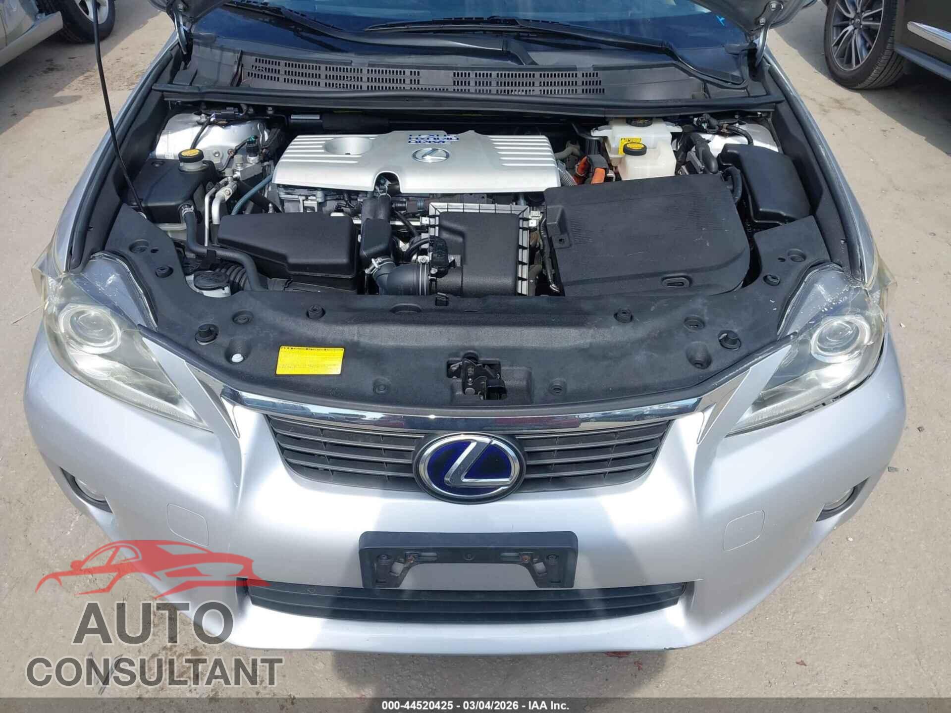 LEXUS CT 200H 2012 - JTHKD5BH4C2087261