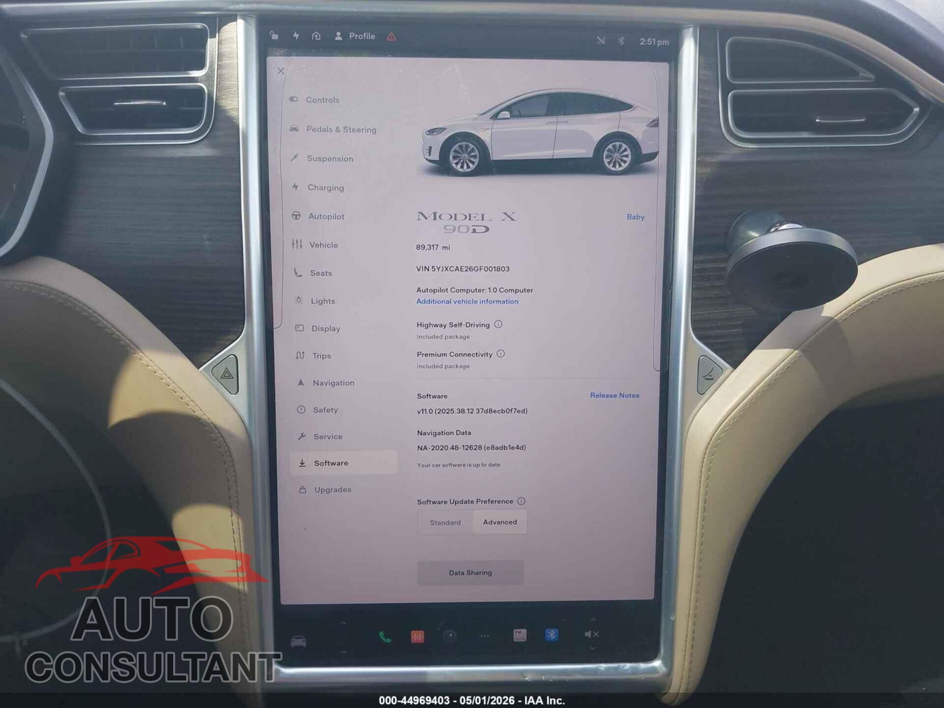 TESLA MODEL X 2016 - 5YJXCAE26GF001803