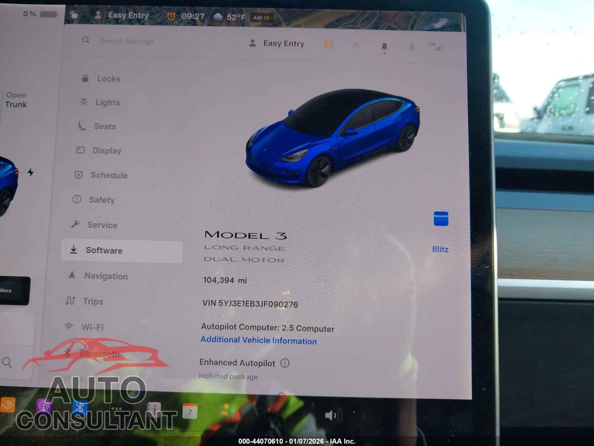 TESLA MODEL 3 2018 - 5YJ3E1EB3JF090276