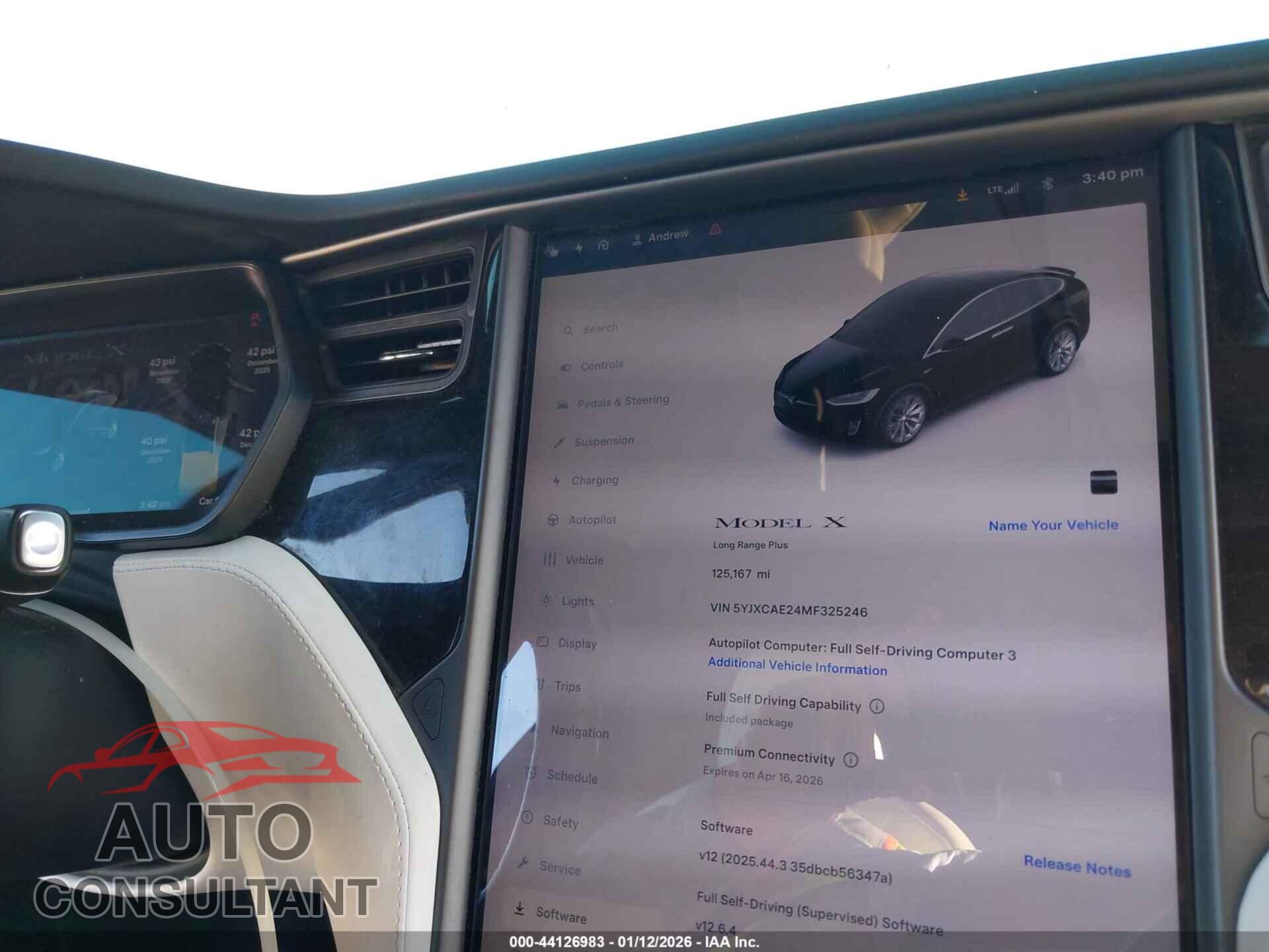 TESLA MODEL X 2021 - 5YJXCAE24MF325246