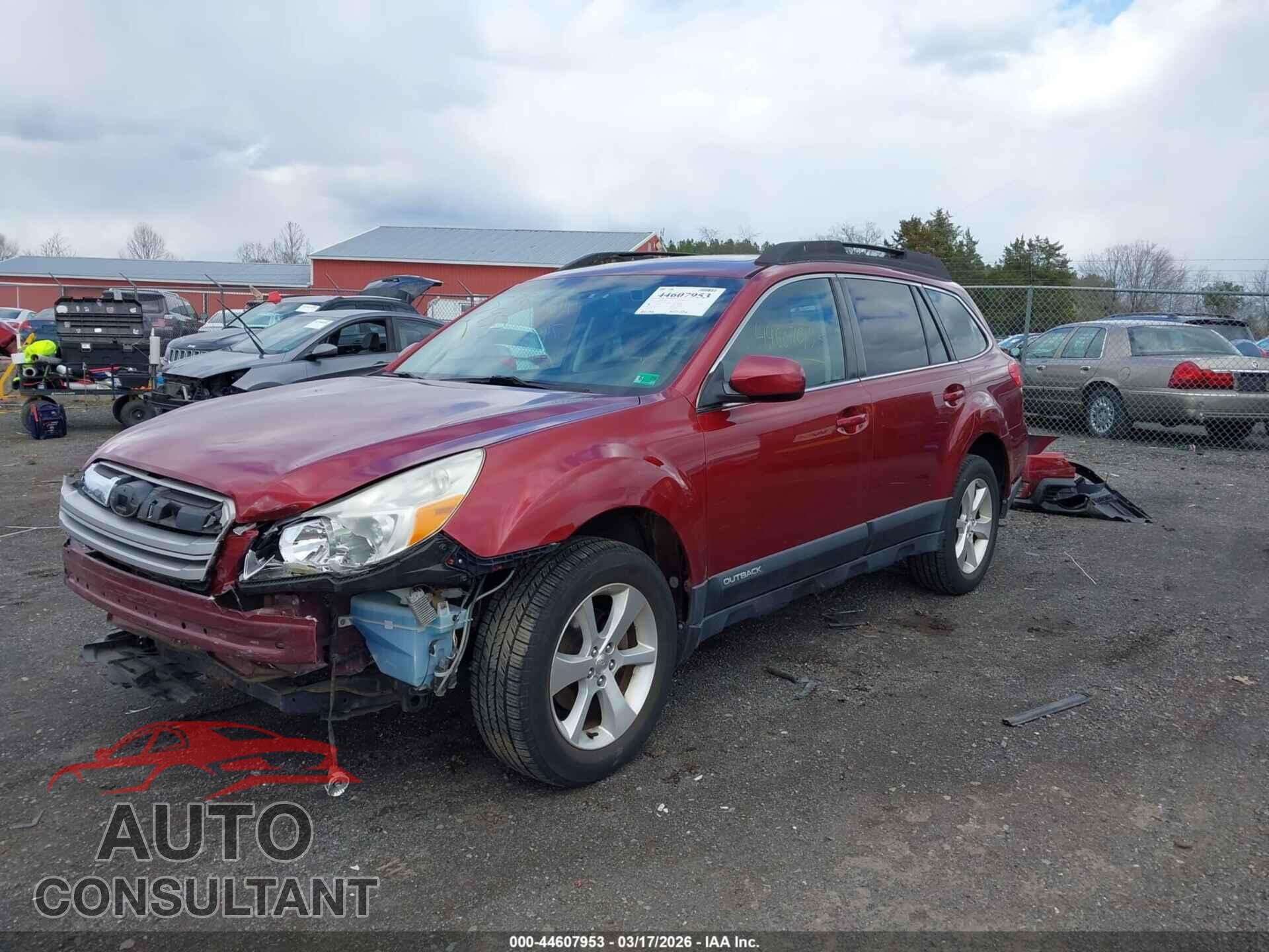 SUBARU OUTBACK 2013 - 4S4BRBPC2D3257414