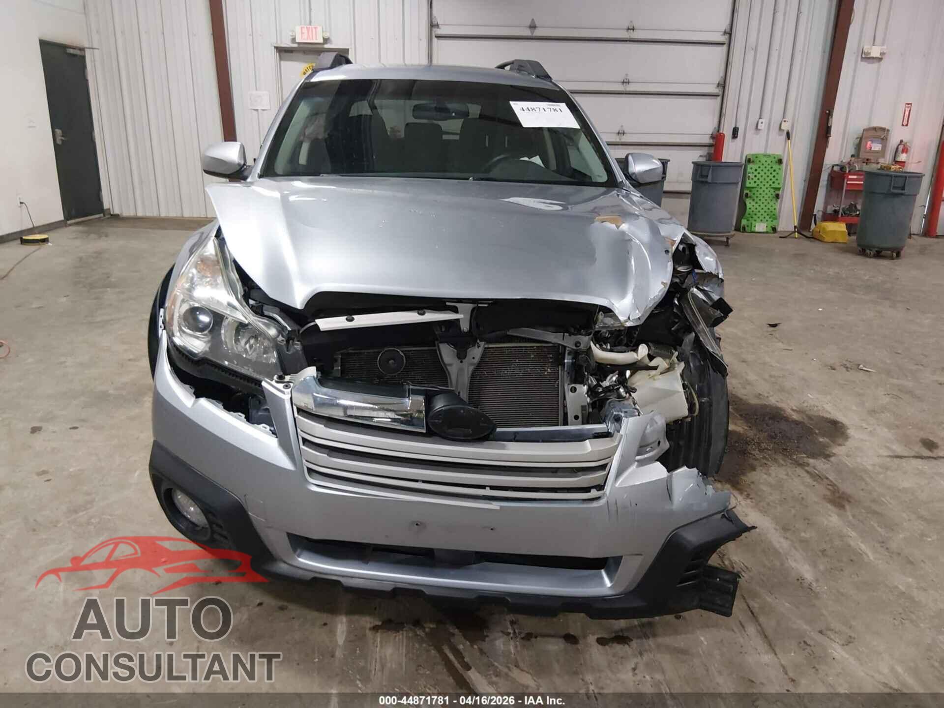 SUBARU OUTBACK 2014 - 4S4BRBCC2E3308501