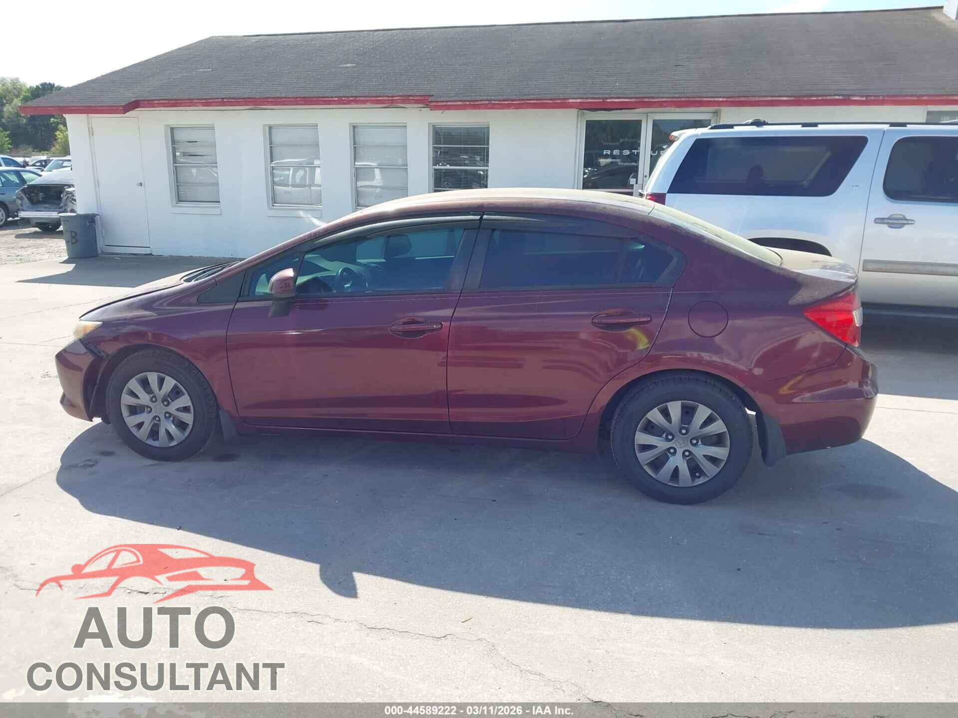 HONDA CIVIC 2012 - 19XFB2F54CE098688