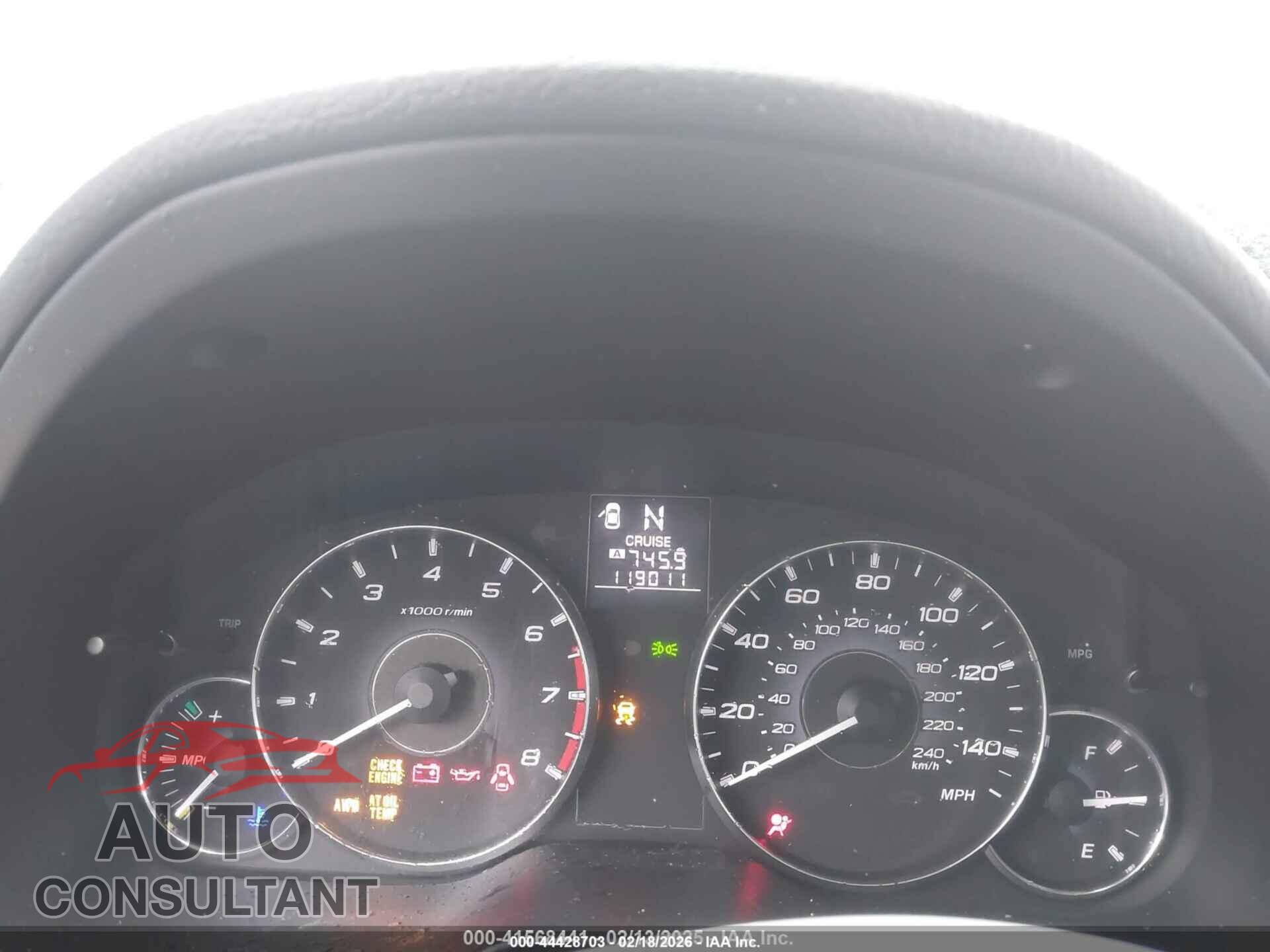 SUBARU LEGACY 2011 - 4S3BMBA60B3234412