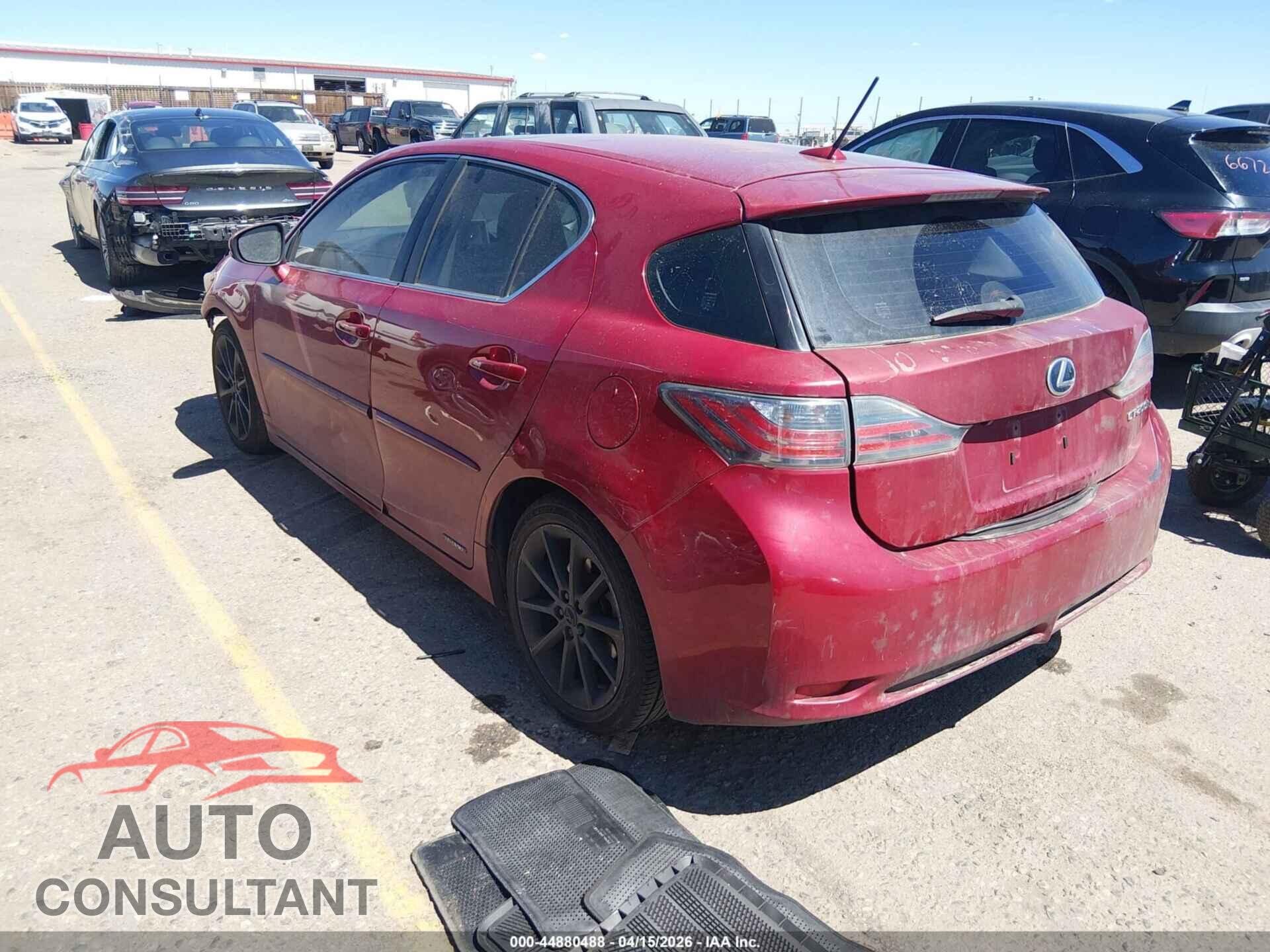 LEXUS CT 200H 2011 - JTHKD5BH1B2042888