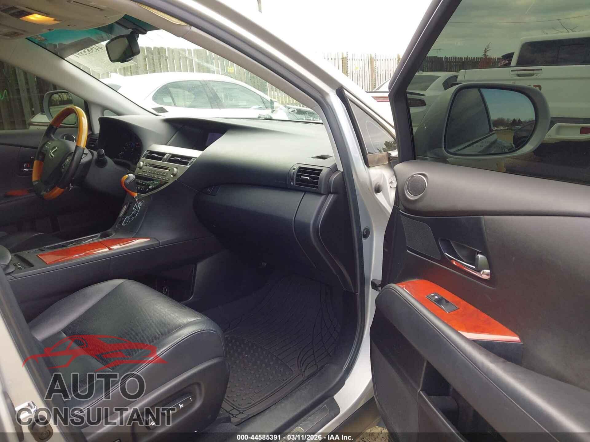 LEXUS RX 350 2012 - 2T2BK1BA7CC126294