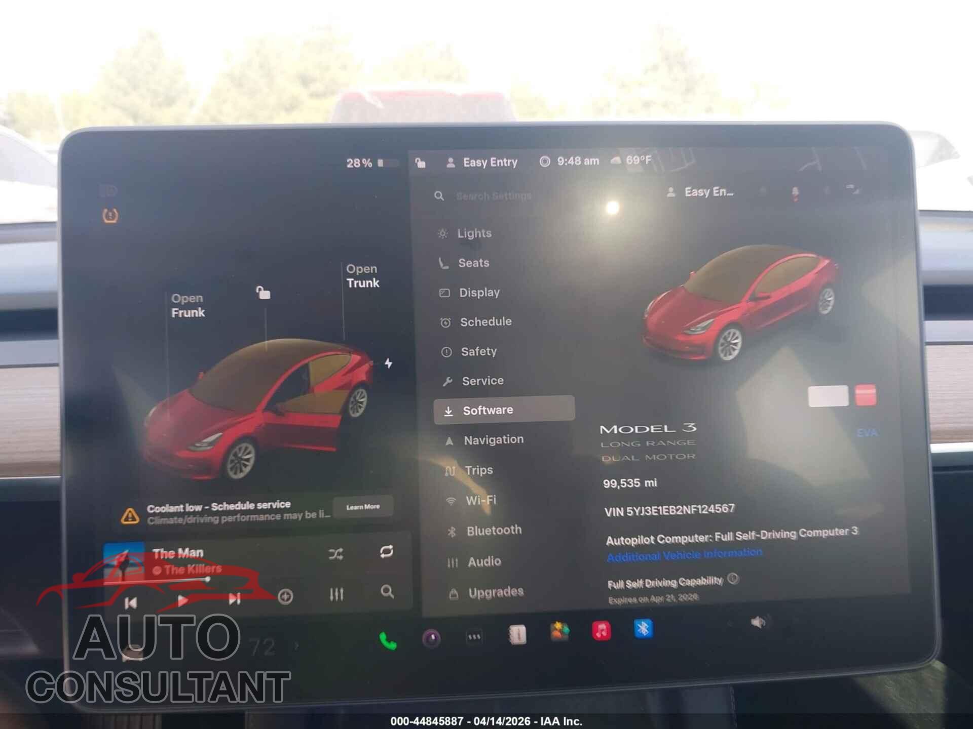 TESLA MODEL 3 2022 - 5YJ3E1EB2NF124567
