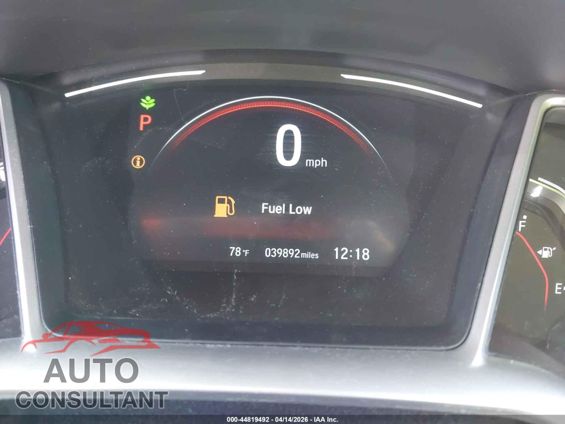 HONDA CIVIC 2019 - 2HGFC2F86KH517846