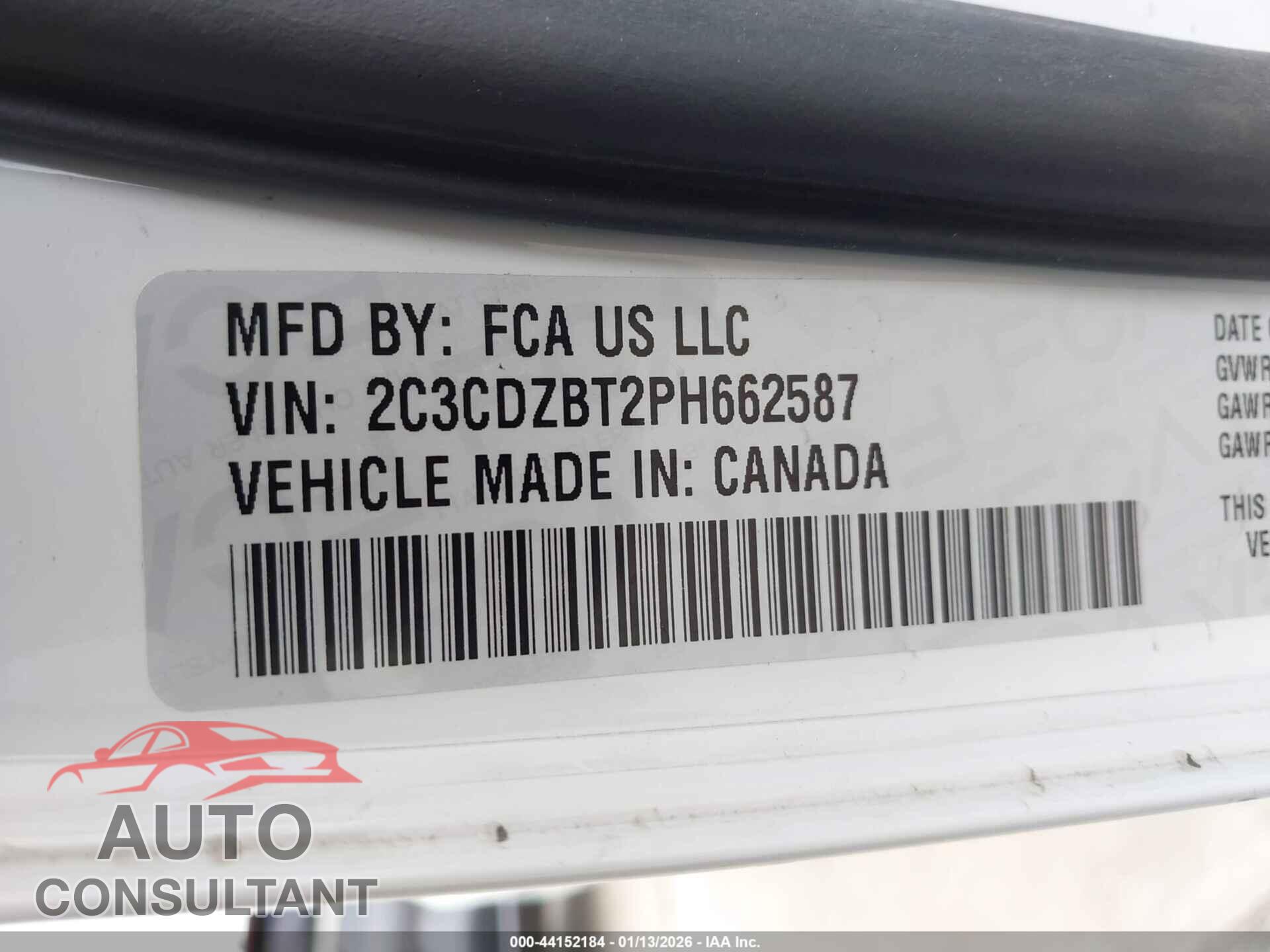 DODGE CHALLENGER 2023 - 2C3CDZBT2PH662587