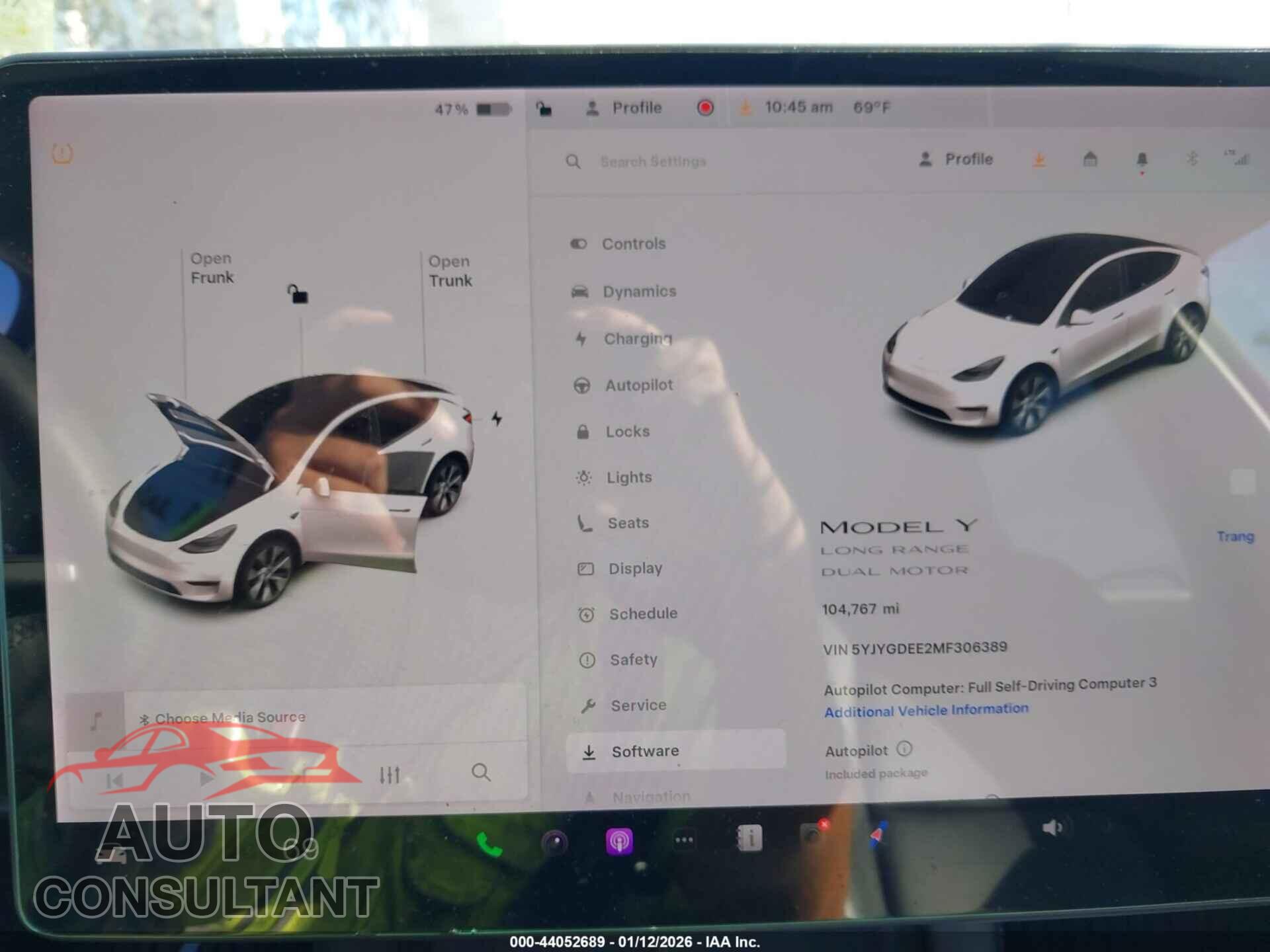 TESLA MODEL Y 2021 - 5YJYGDEE2MF306389