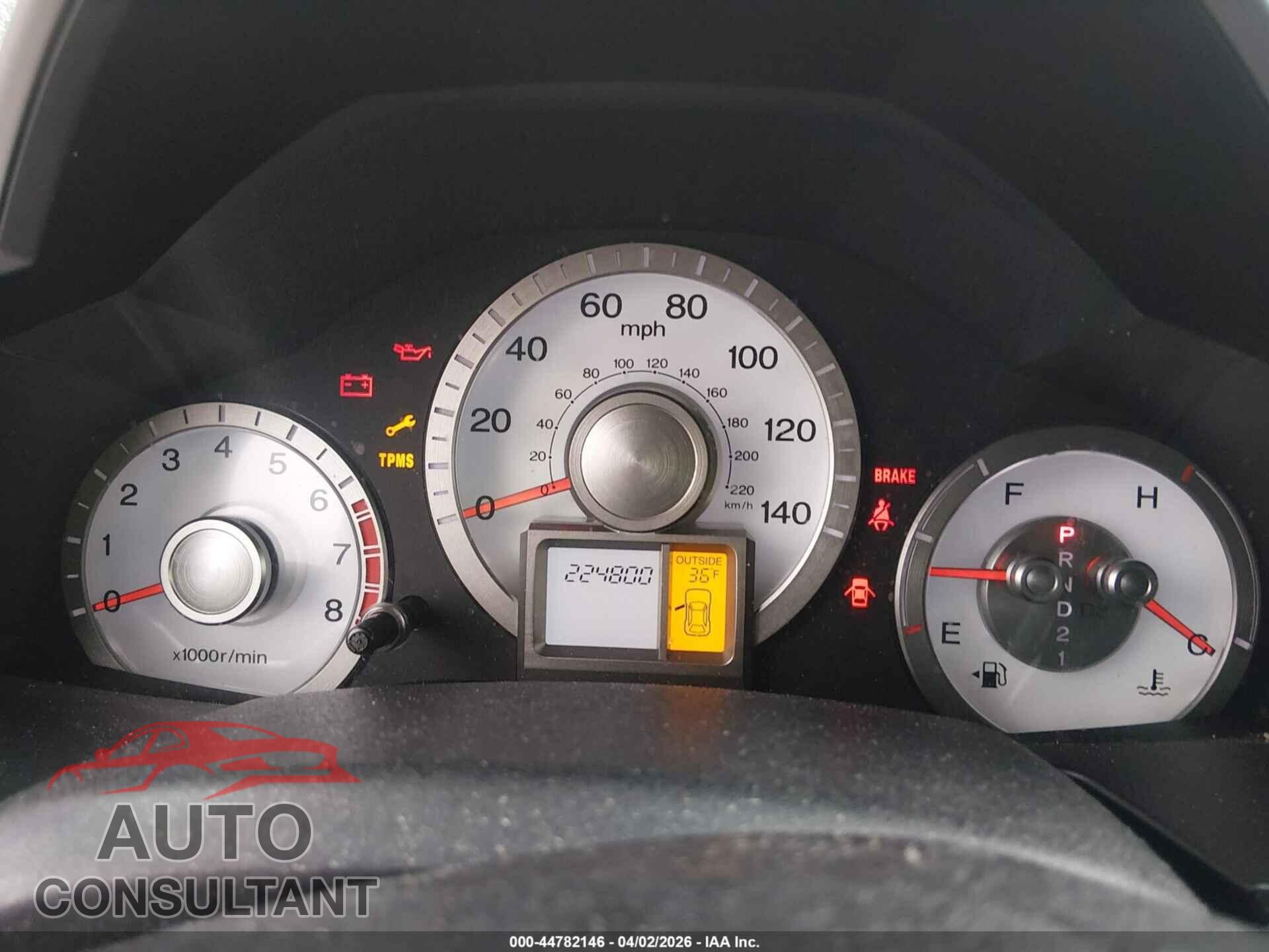 HONDA PILOT 2009 - 5FNYF48519B035136