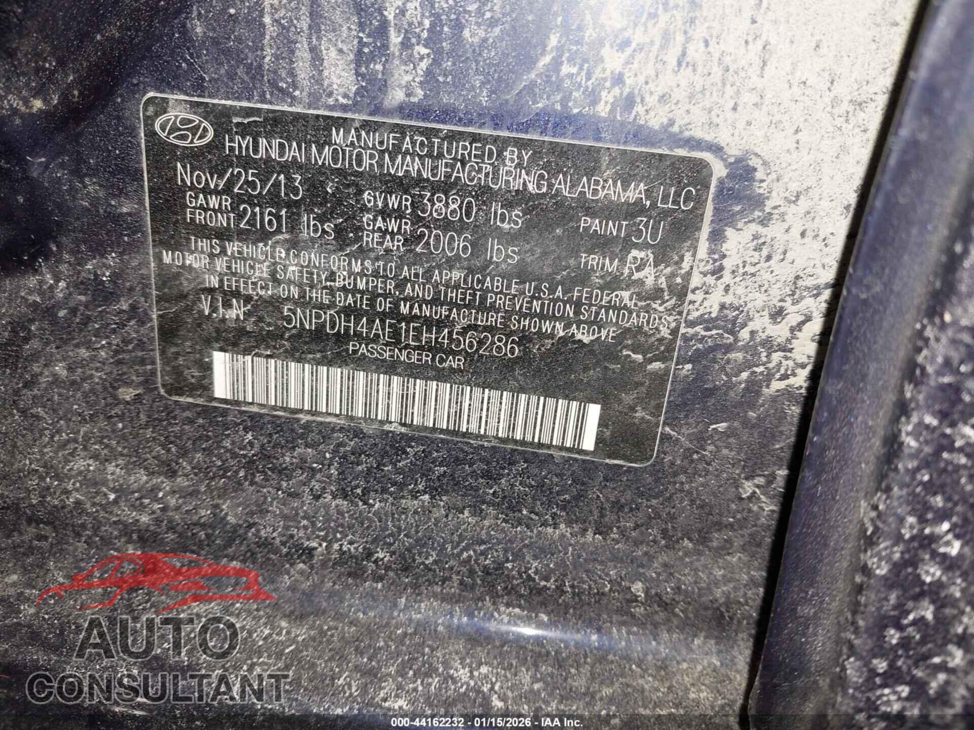 HYUNDAI ELANTRA 2014 - 5NPDH4AE1EH456286