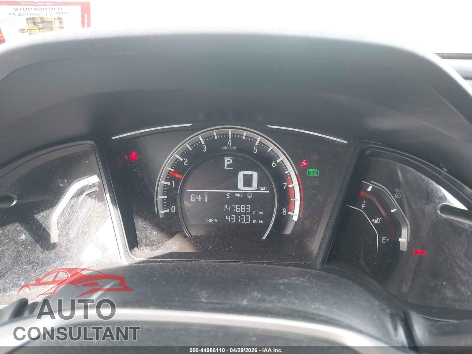 HONDA CIVIC 2017 - 2HGFC2F59HH567333