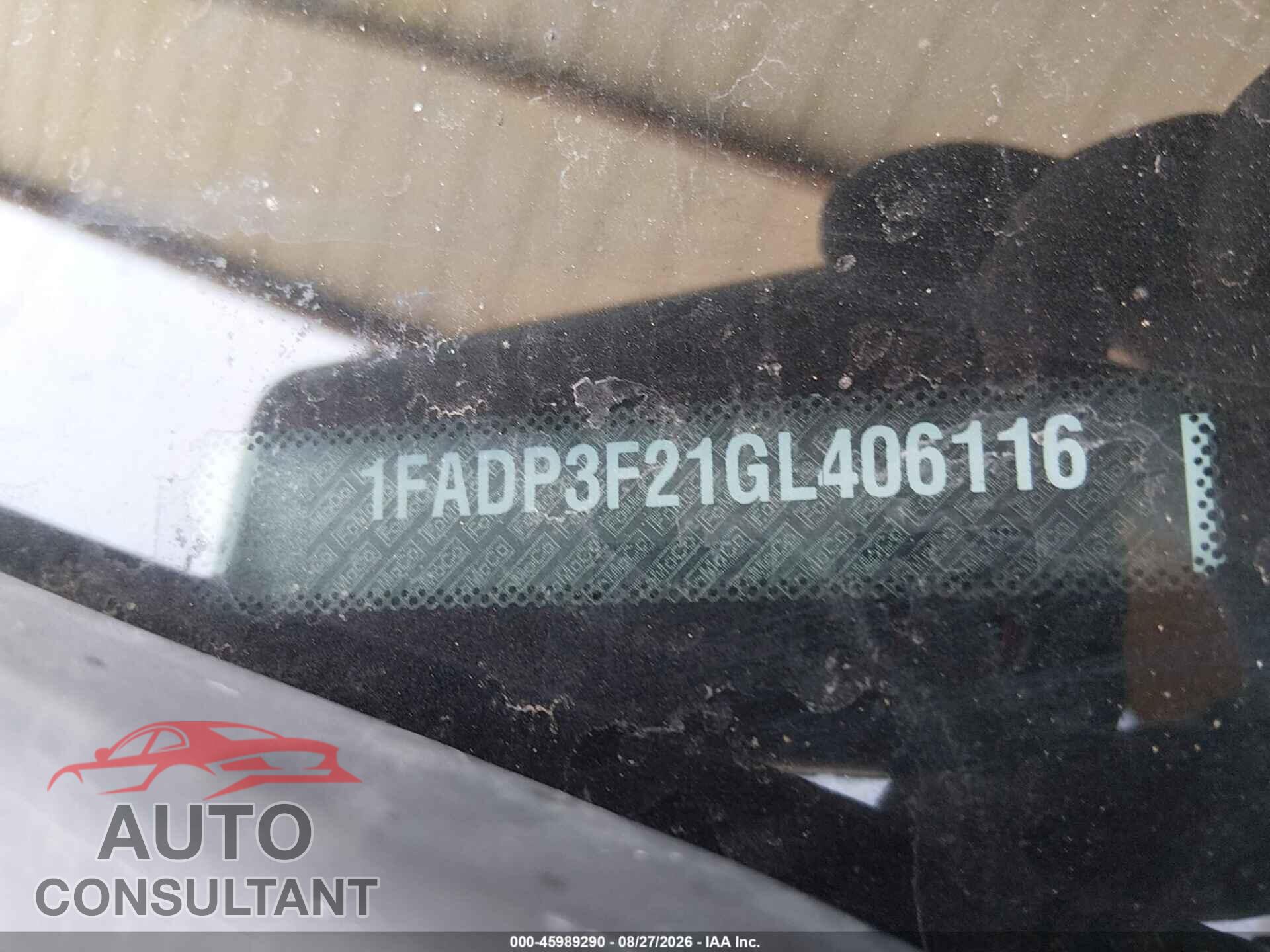 FORD FOCUS 2016 - 1FADP3F21GL406116