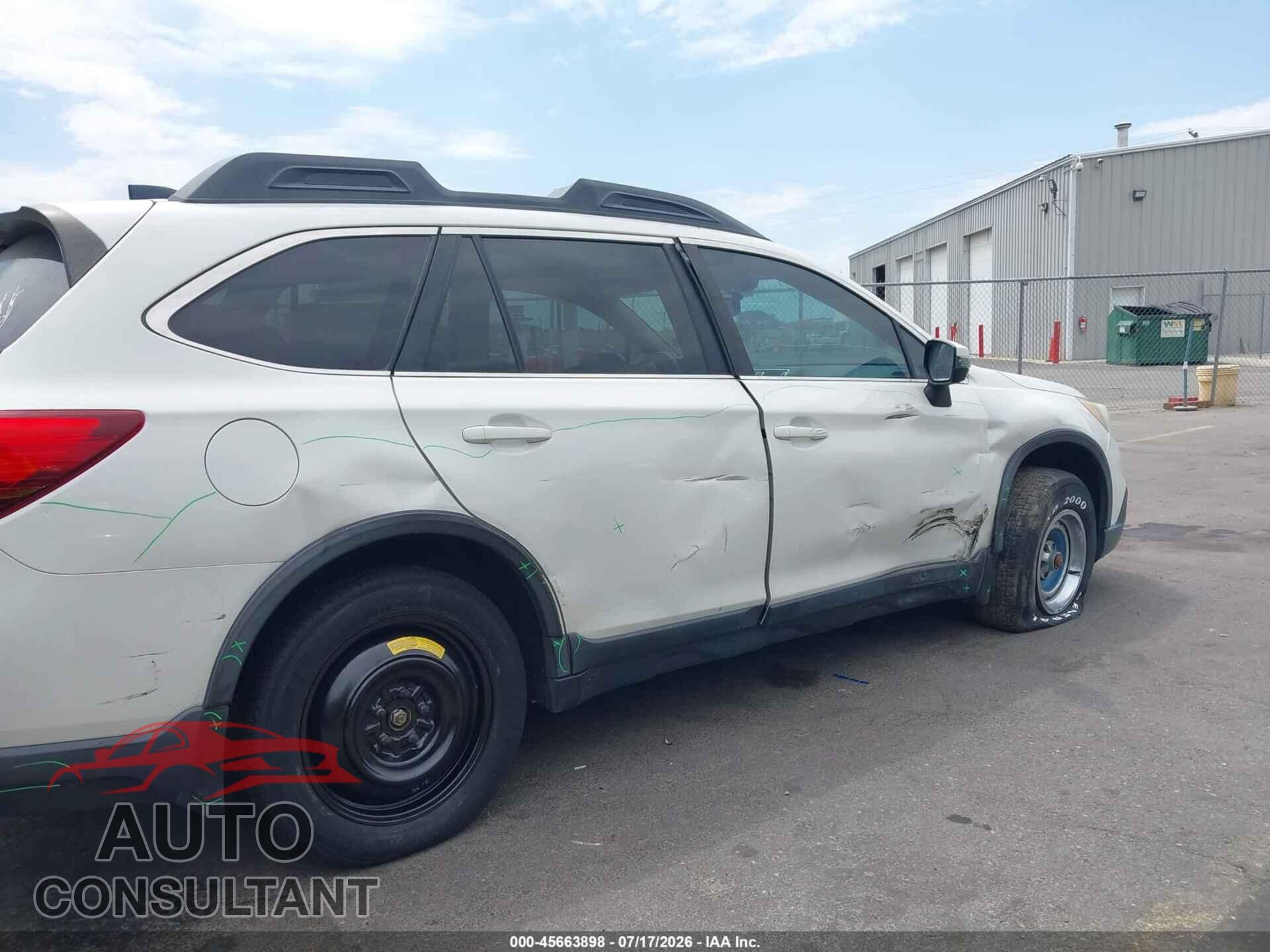 SUBARU OUTBACK 2016 - 4S4BSAFC5G3215579