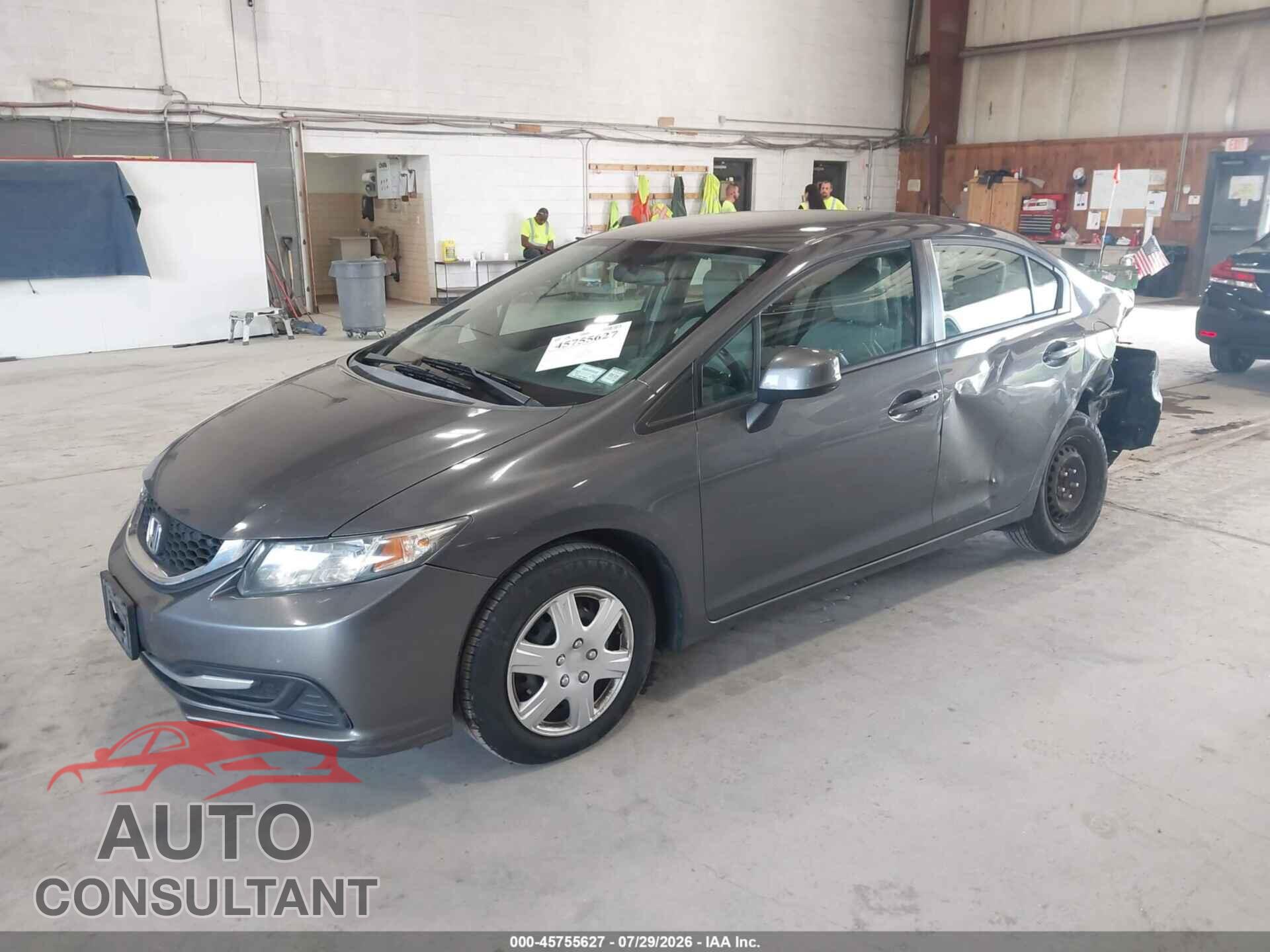 HONDA CIVIC 2013 - 2HGFB2F5XDH590536