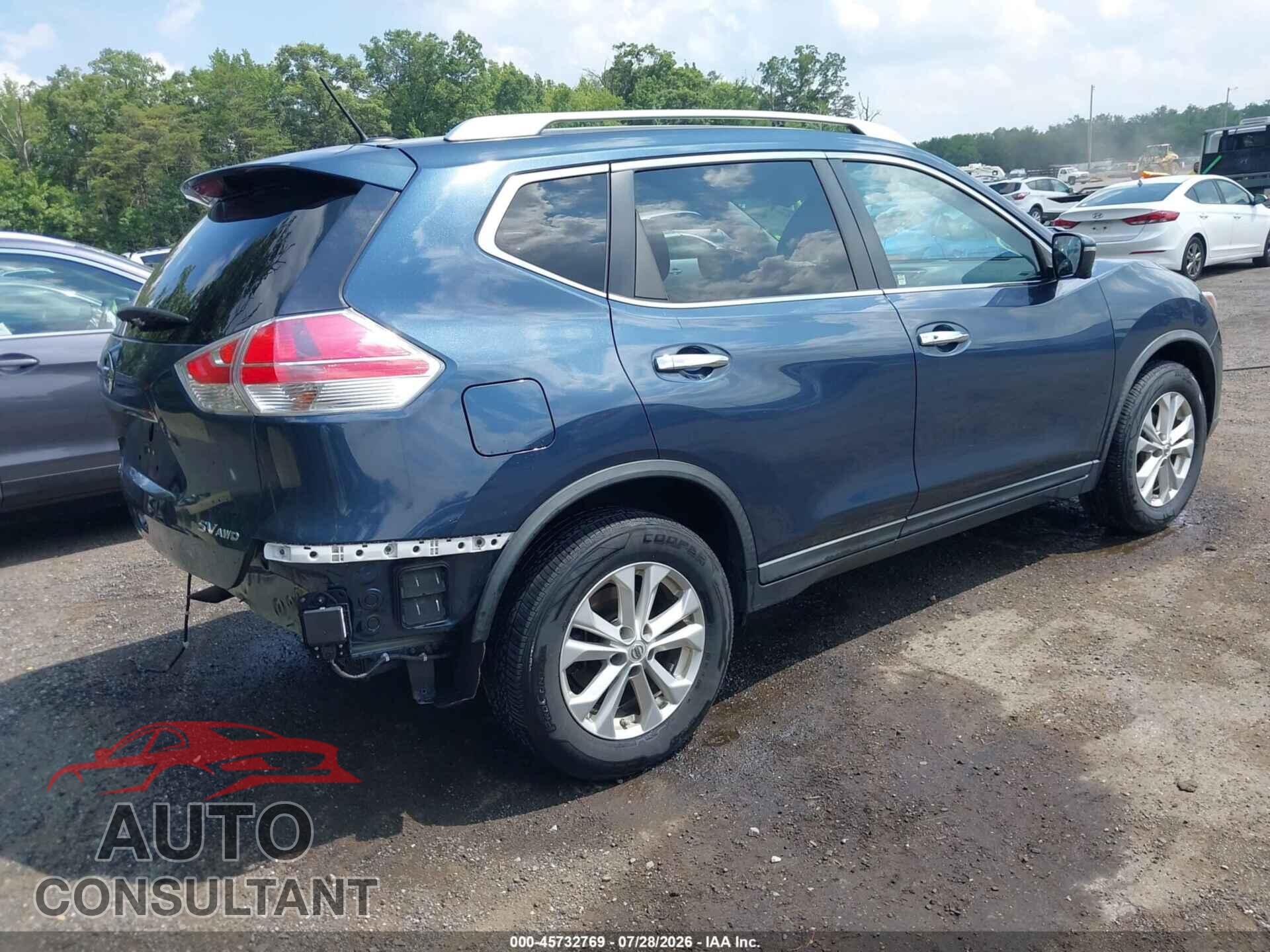 NISSAN ROGUE 2016 - KNMAT2MVXGP656527