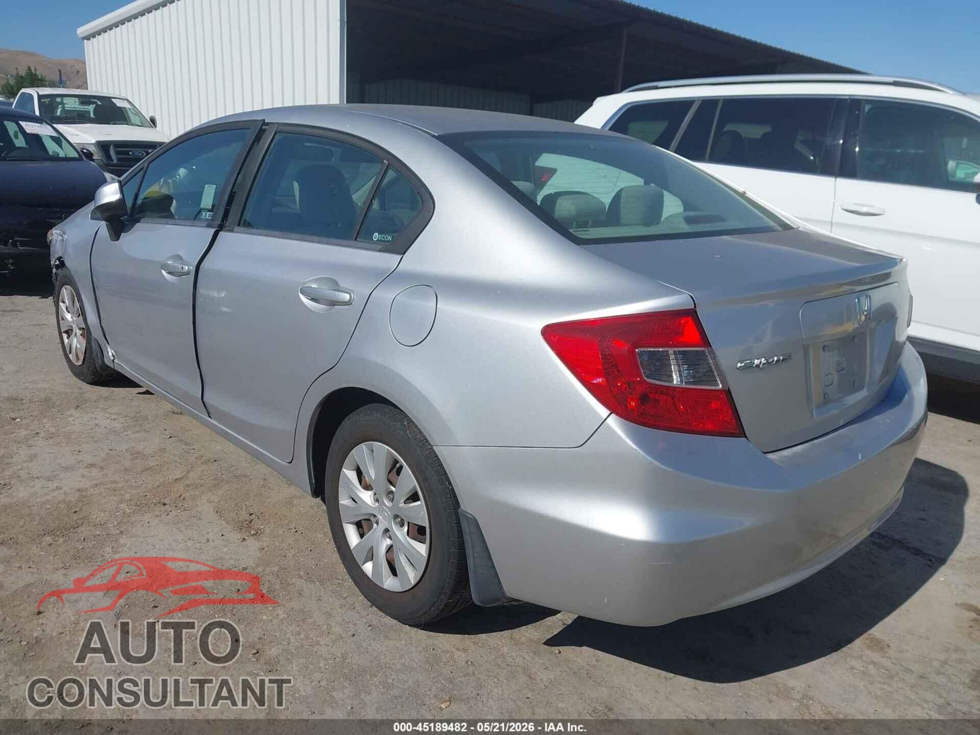 HONDA CIVIC 2012 - 19XFB2F5XCE367700