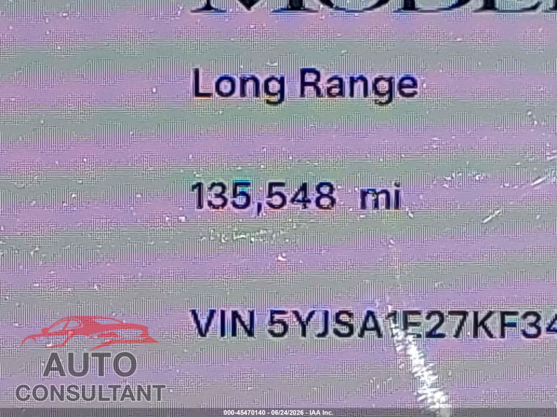TESLA MODEL S 2019 - 5YJSA1E27KF348811