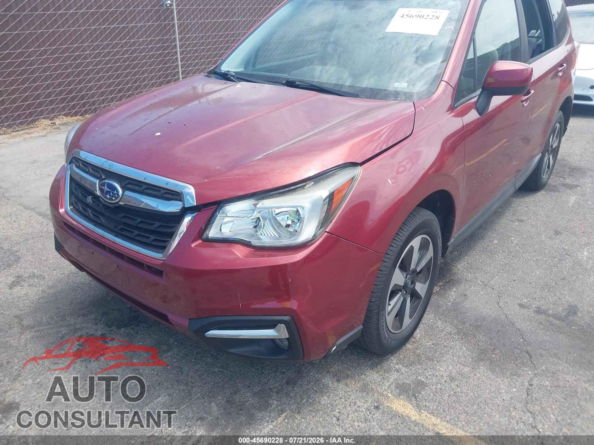 SUBARU FORESTER 2018 - JF2SJAGC6JH432737
