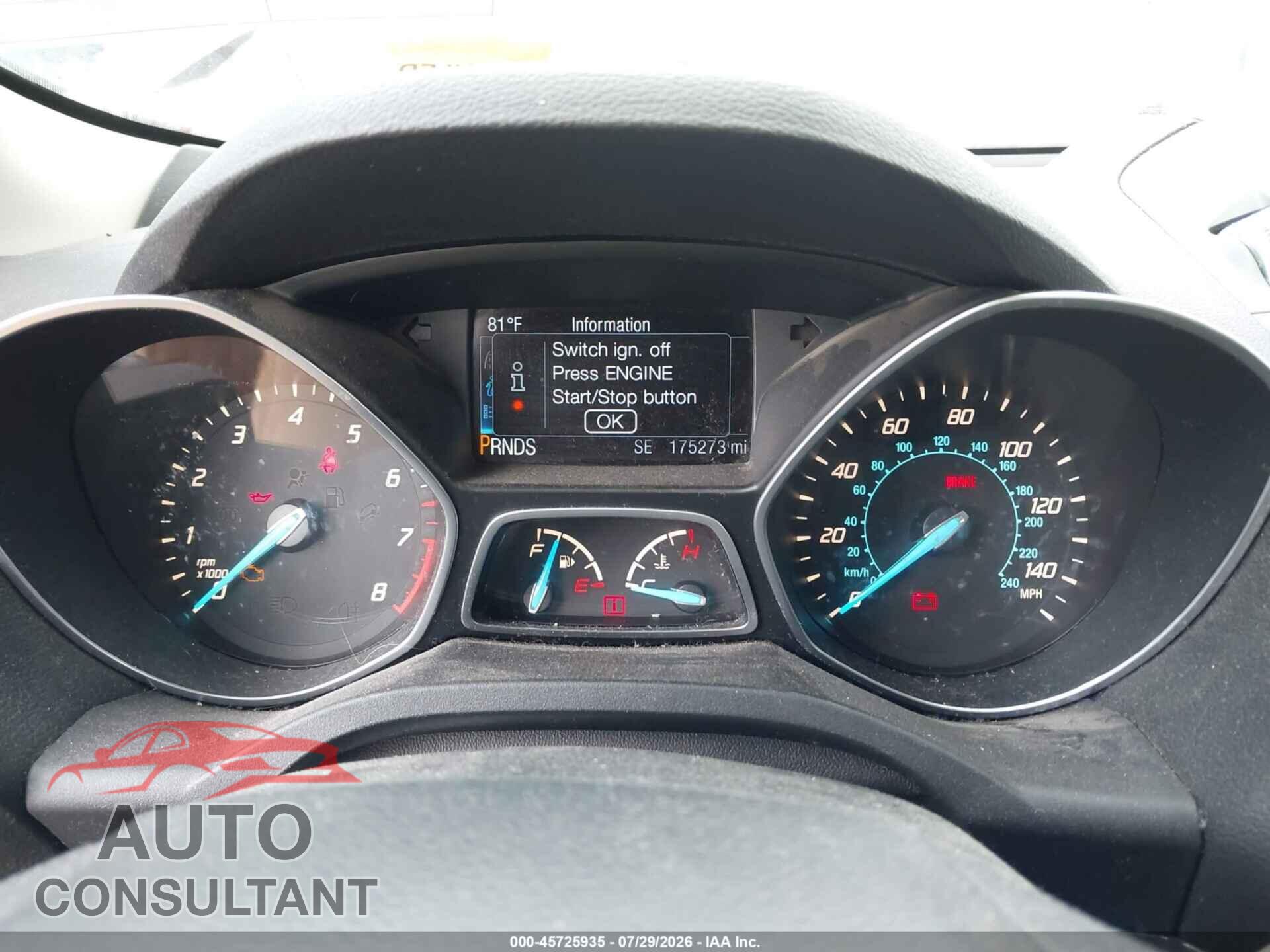 FORD ESCAPE 2014 - 1FMCU9J94EUC77829