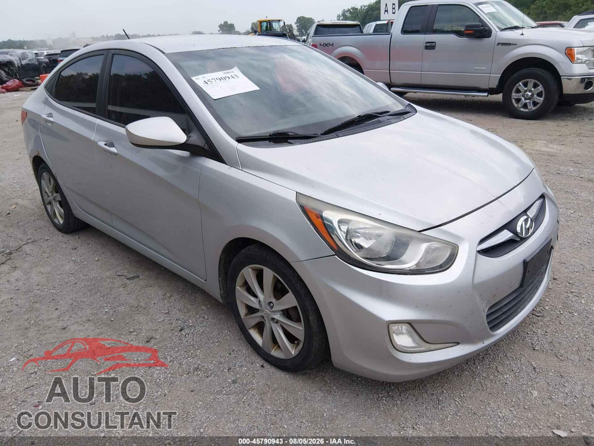 HYUNDAI ACCENT 2012 - KMHCU4AE2CU078324