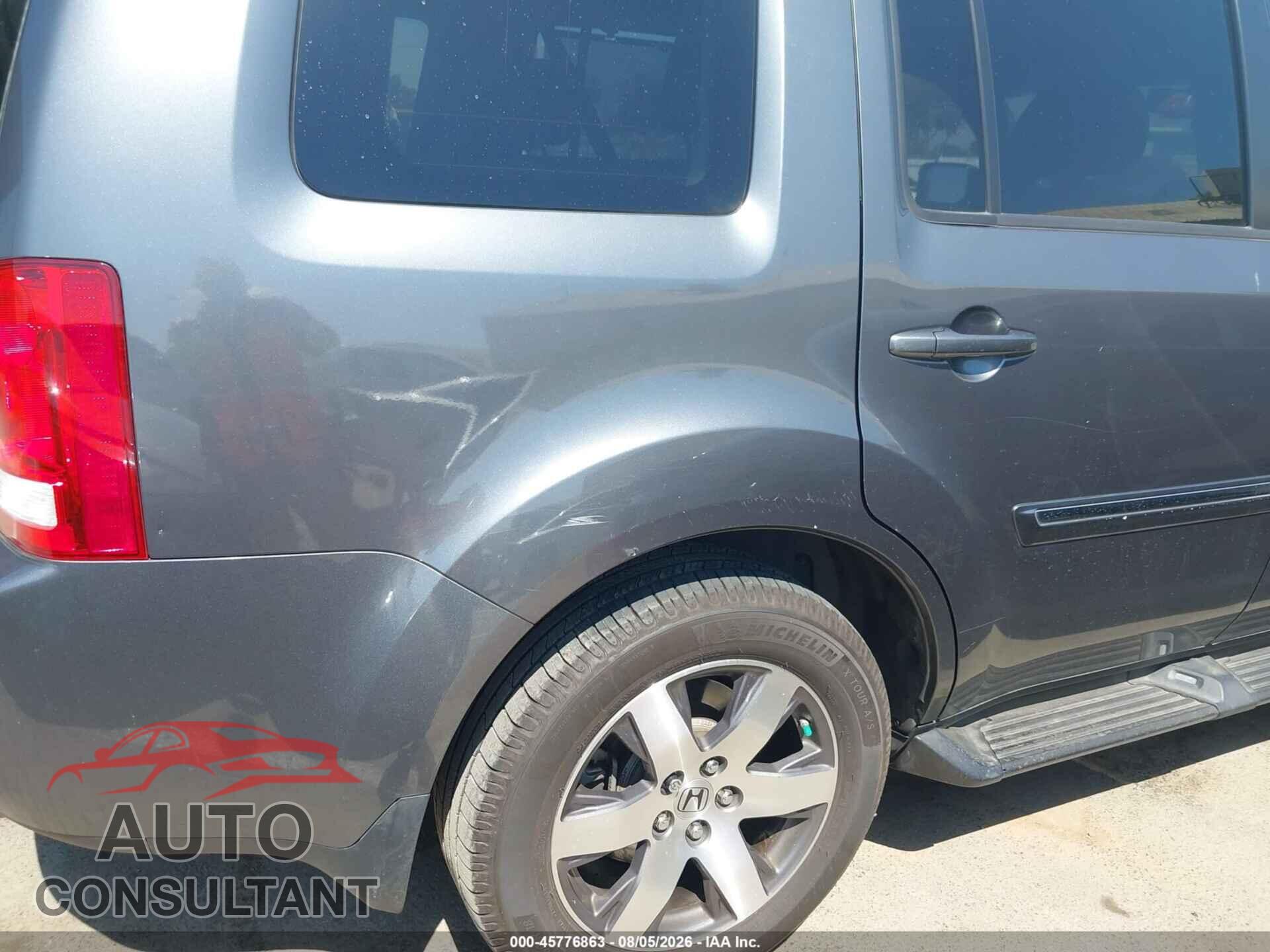 HONDA PILOT 2012 - 5FNYF3H96CB043513