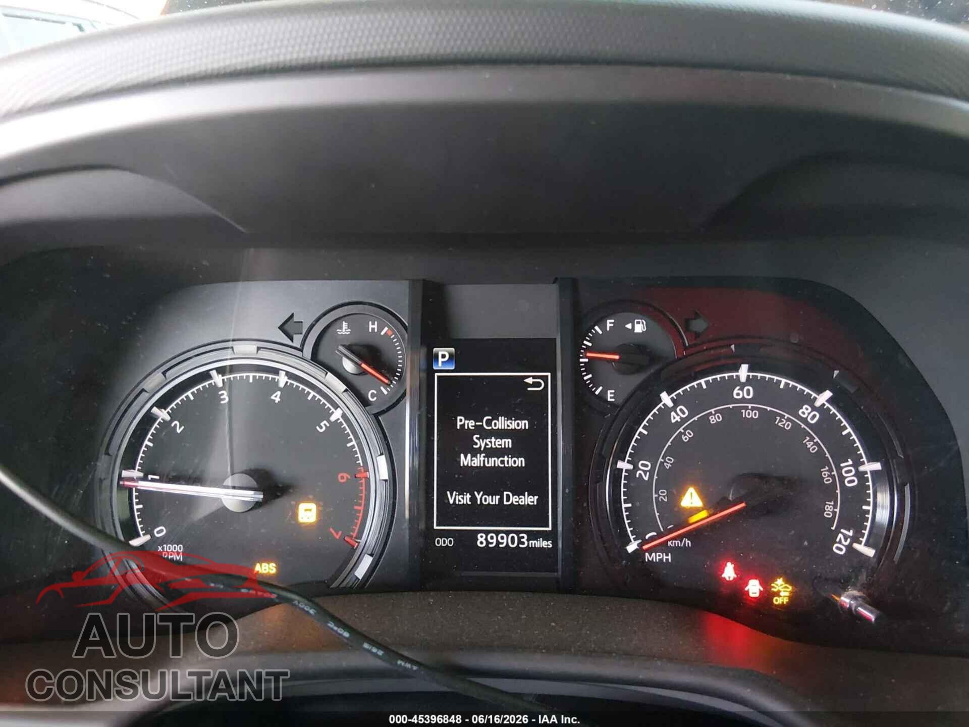 TOYOTA 4RUNNER 2022 - JTEEU5JR4N5259889