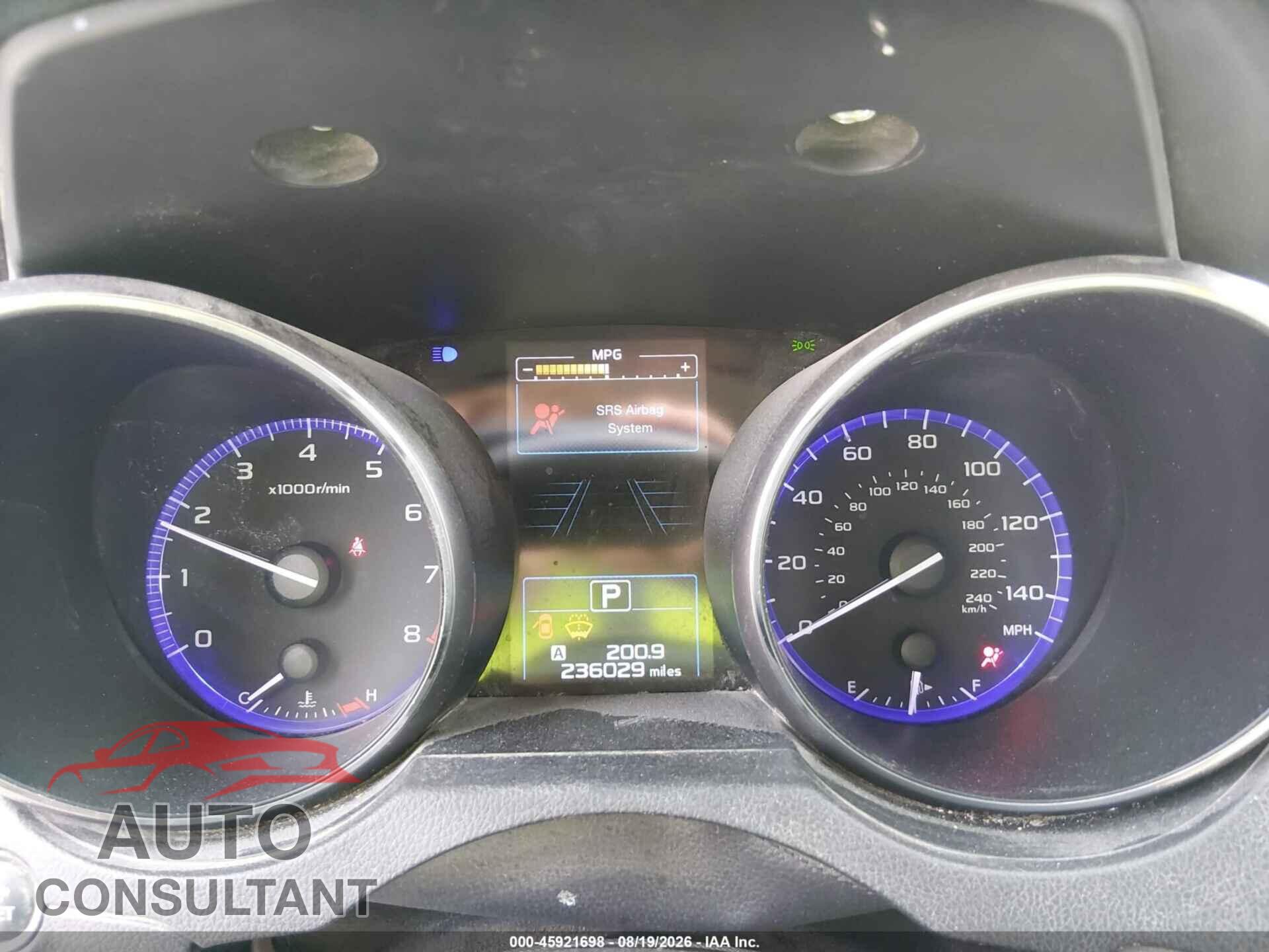 SUBARU OUTBACK 2015 - 4S4BSBHC5F3301301