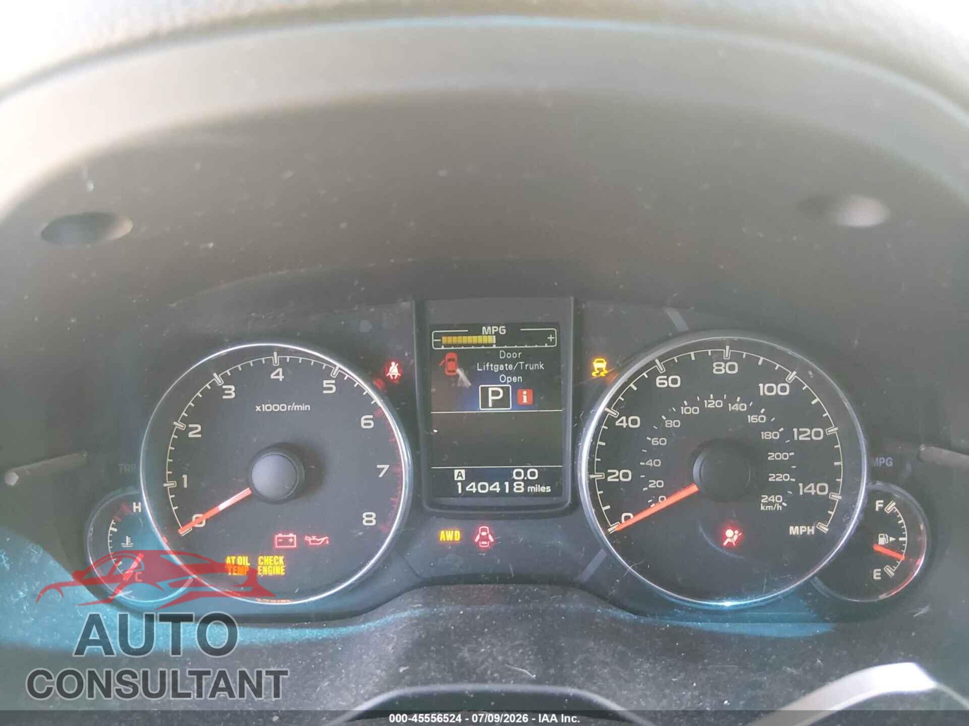 SUBARU OUTBACK 2014 - 4S4BRBLC5E3265014