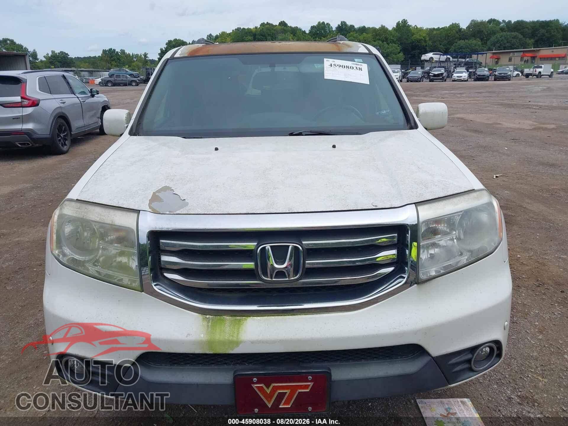 HONDA PILOT 2013 - 5FNYF4H90DB026293