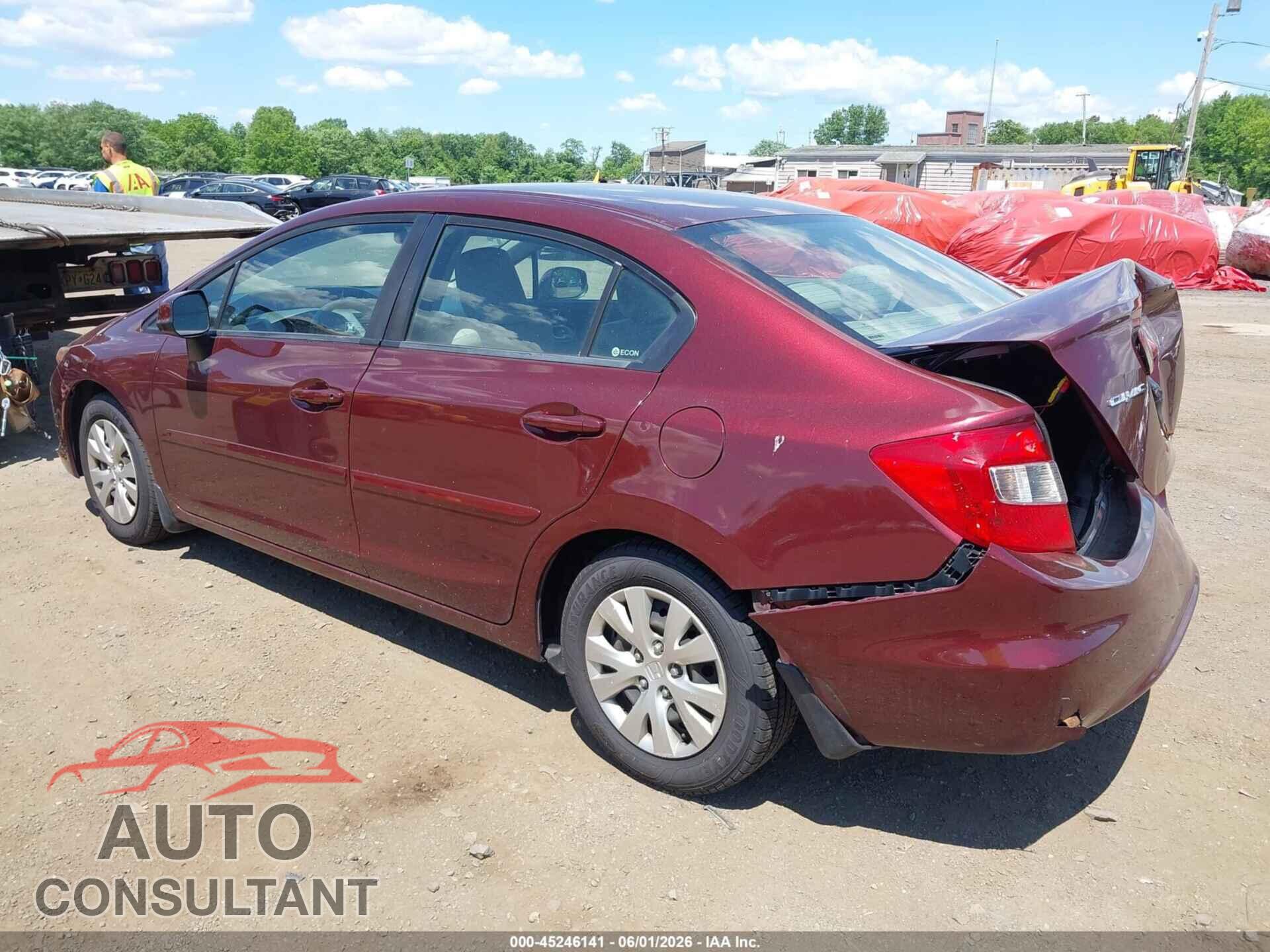 HONDA CIVIC 2012 - 19XFB2F57CE364141