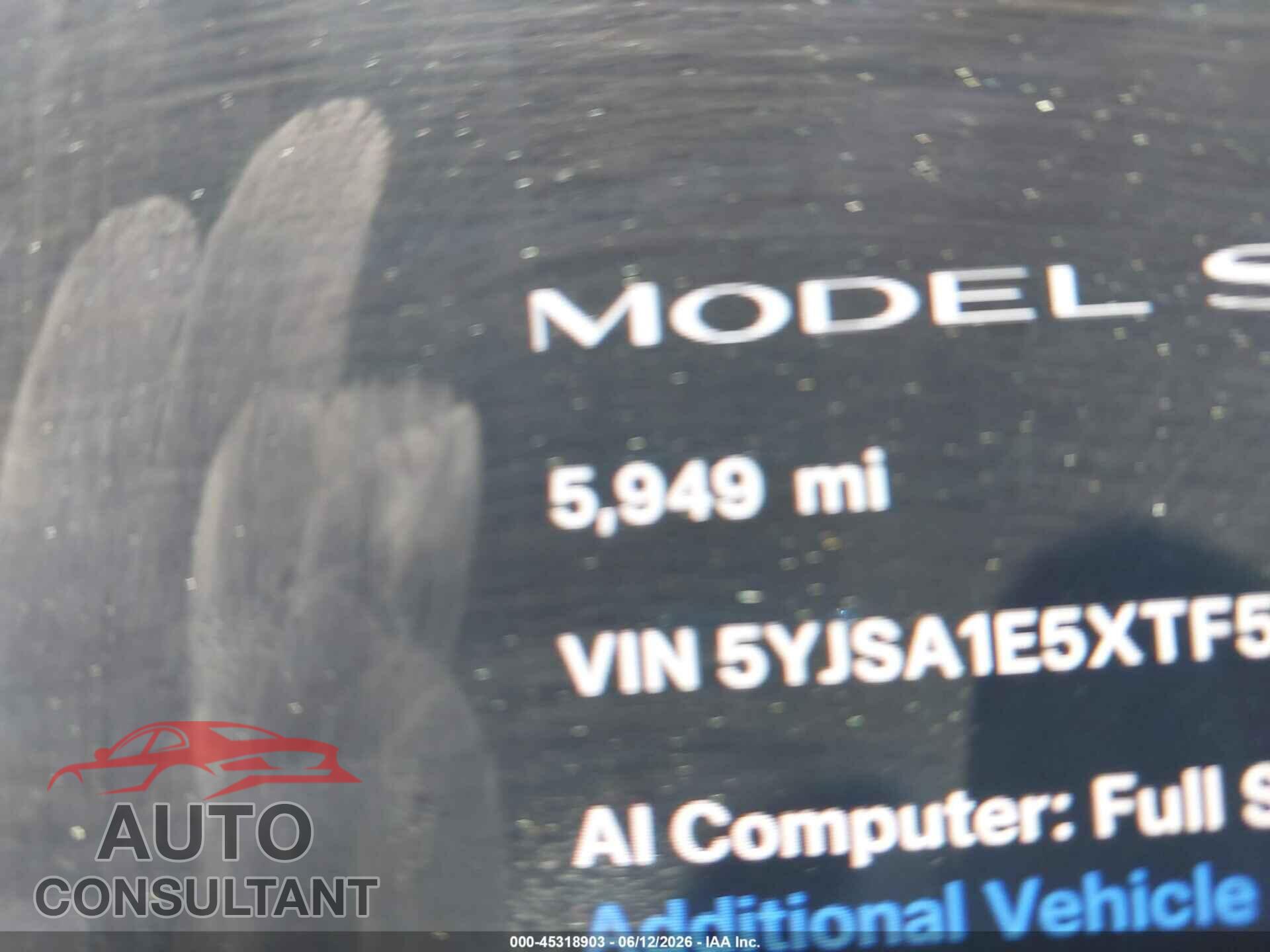 TESLA MODEL S 2026 - 5YJSA1E5XTF552353