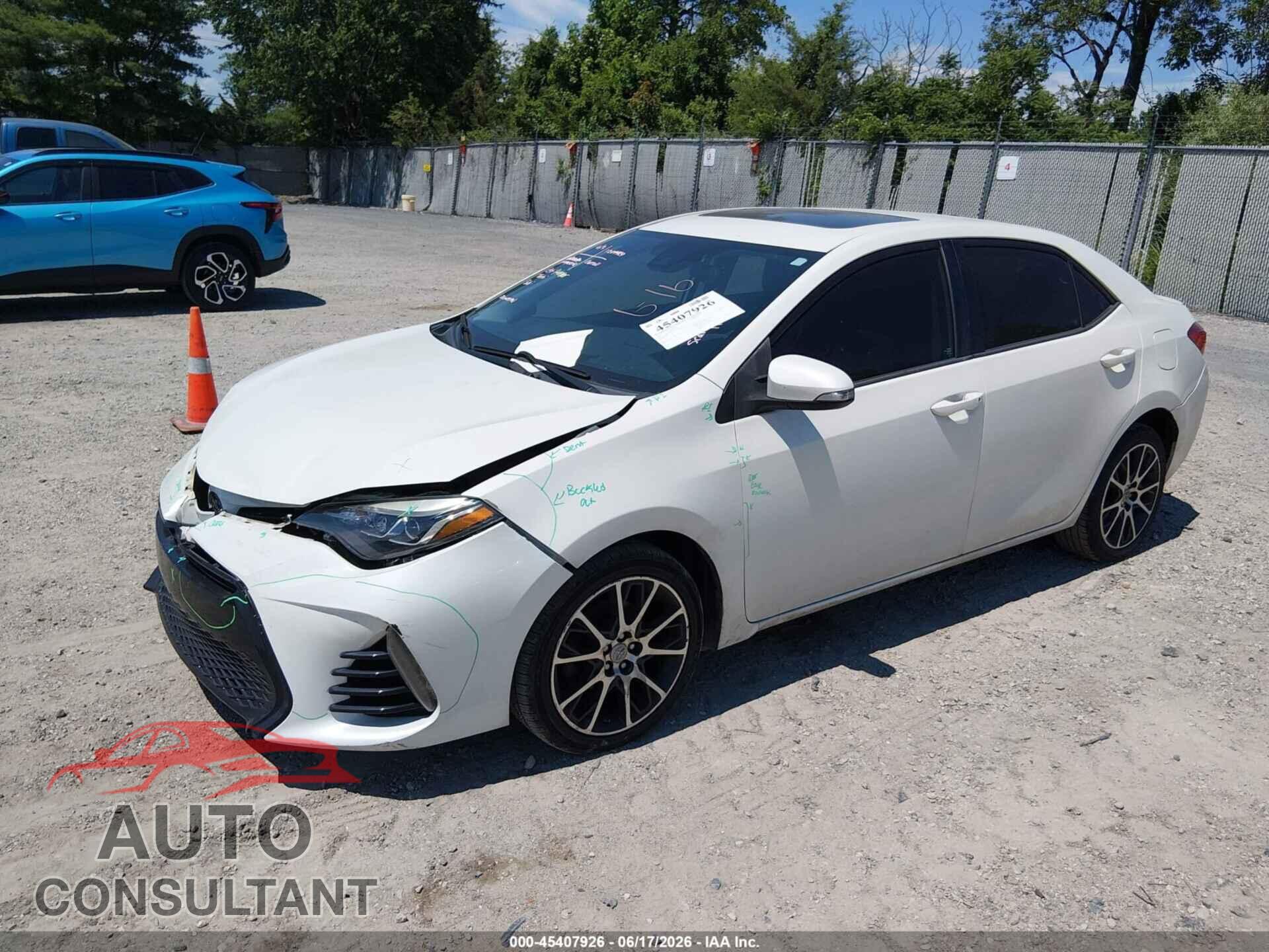 TOYOTA COROLLA 2017 - 5YFBURHE0HP630233