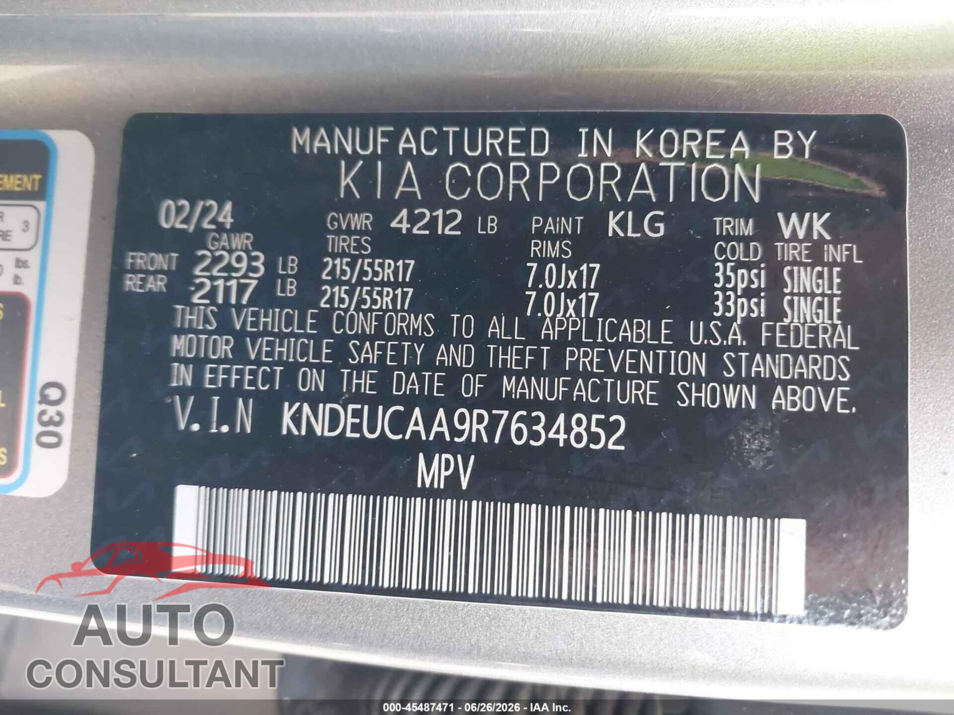 KIA SELTOS 2024 - KNDEUCAA9R7634852
