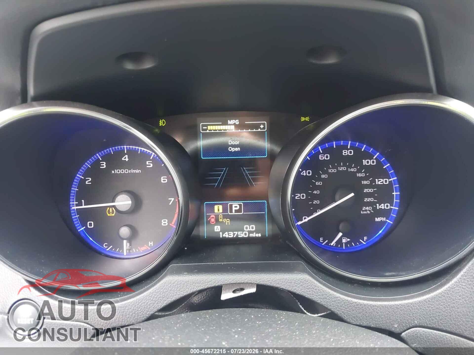 SUBARU OUTBACK 2017 - 4S4BSAFC1H3279037