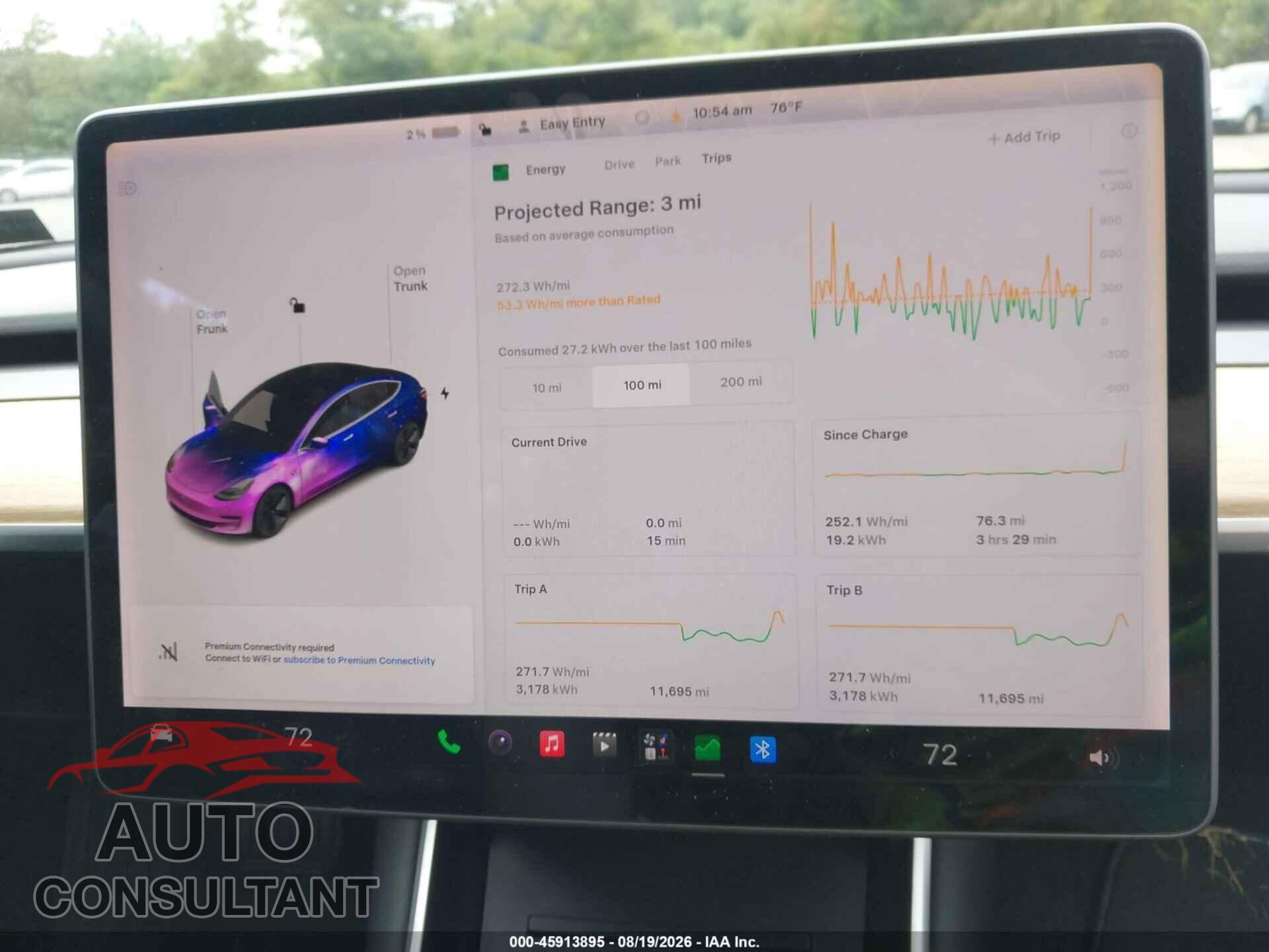 TESLA MODEL 3 2019 - 5YJ3E1EA1KF306523