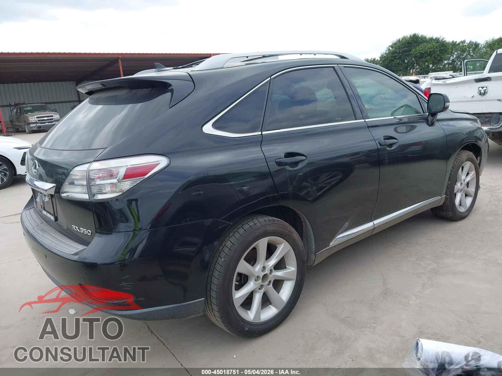 LEXUS RX 2012 - 2T2ZK1BAXCC067658