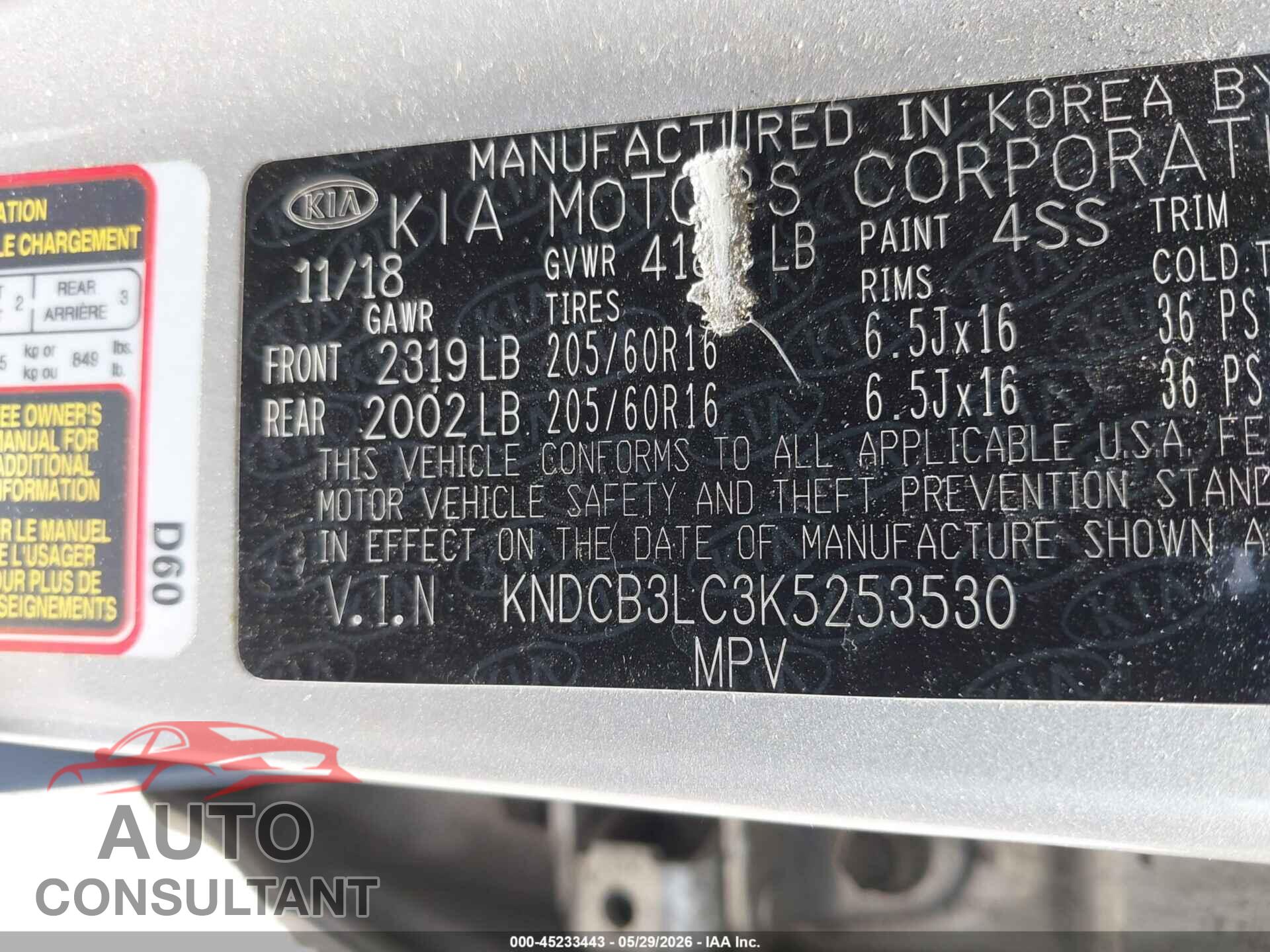 KIA NIRO 2019 - KNDCB3LC3K5253530